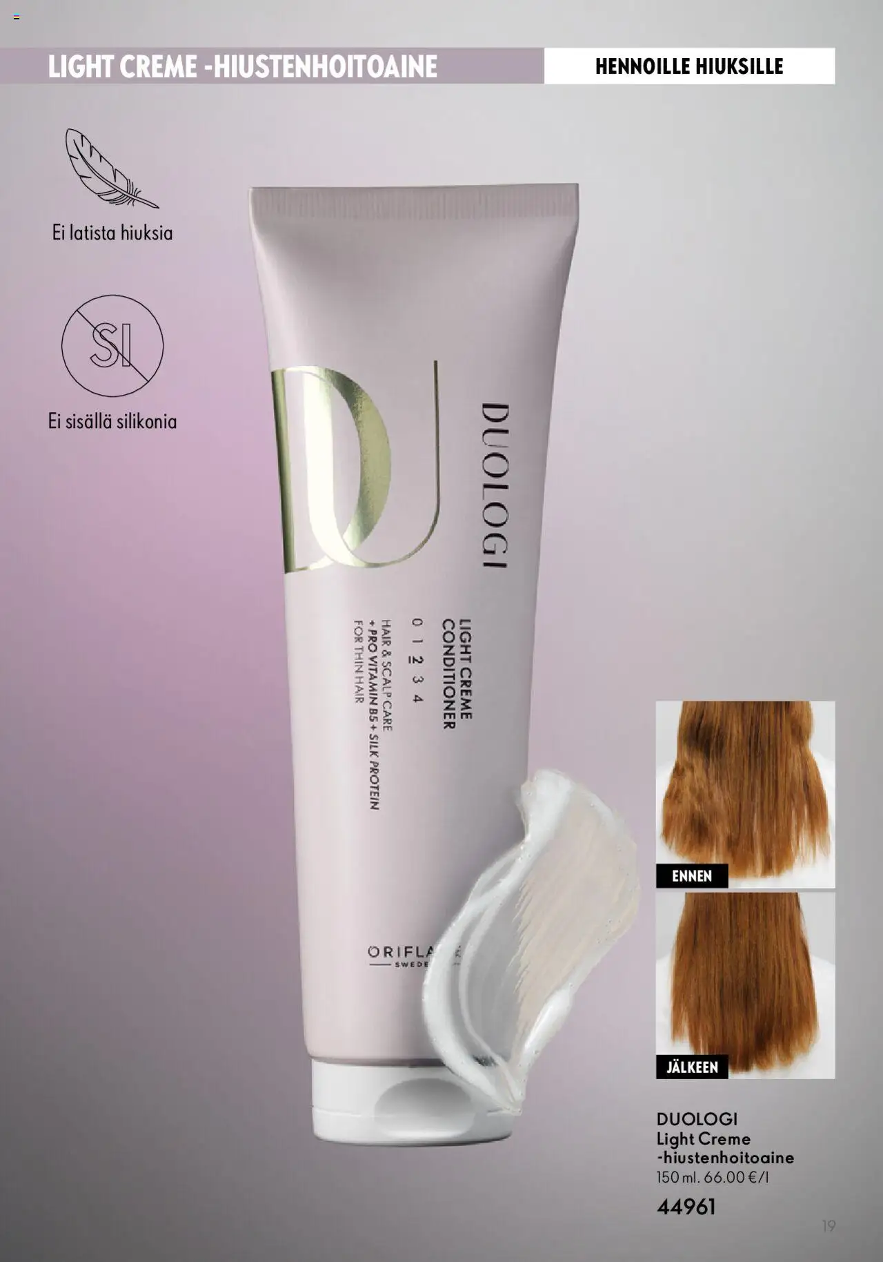 Oriflame Duologi – voimassa 28.08.2023 alkaen | Sivu: 19 | Tuotteet: Hiustenhoitoaine
