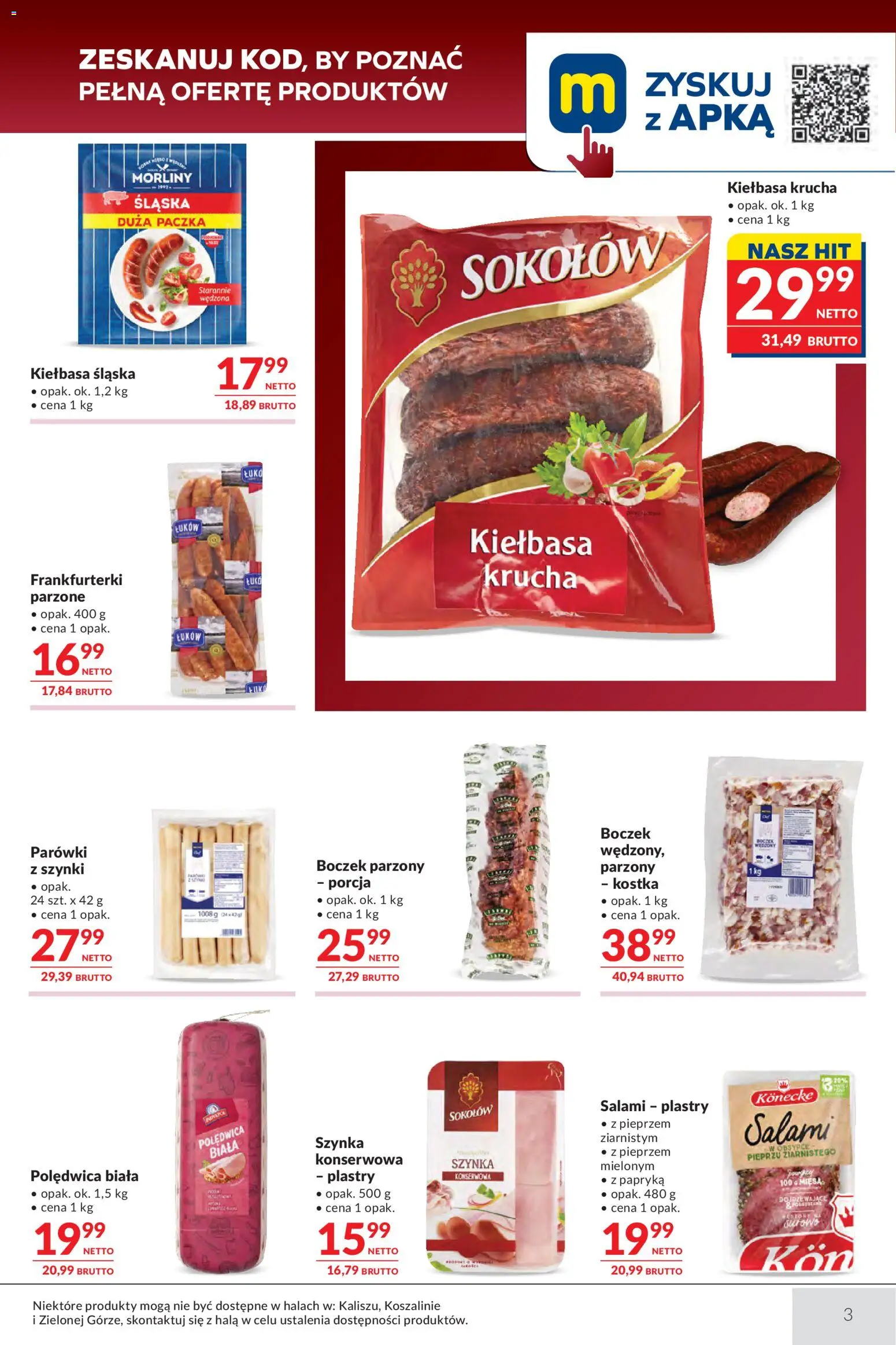 Makro - Oferta dla gastronomii od 20.01.2026 | Strona: 3 | Produkty: Frankfurterki, Parówki, Boczek, Boczek parzony