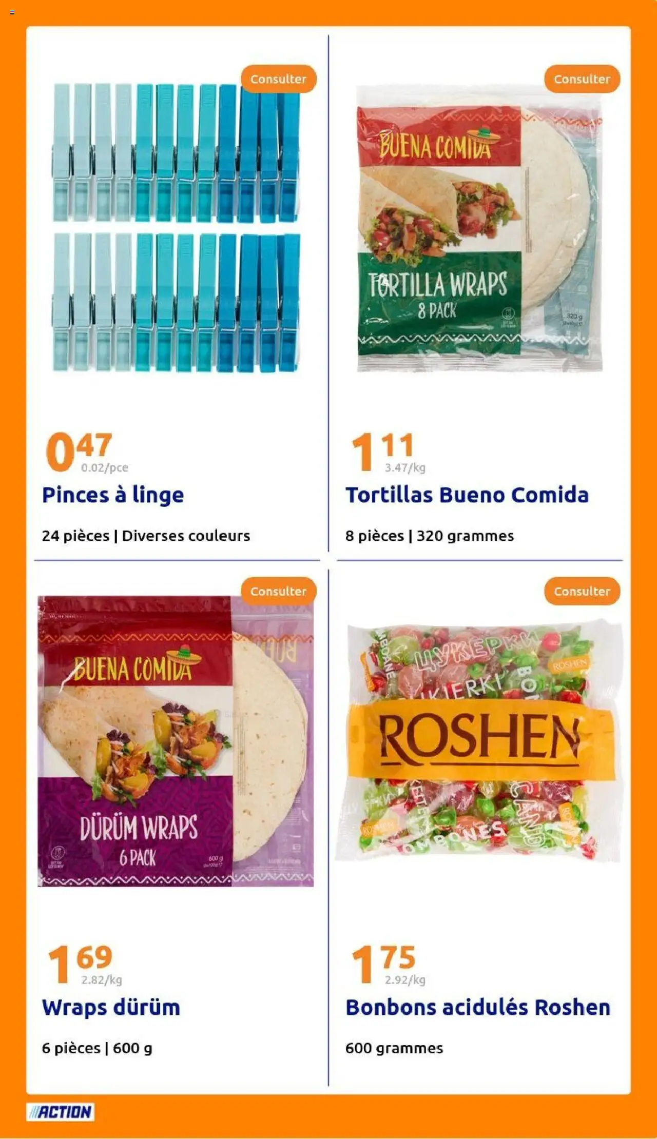  | Page: 21 | Produits: Pinces, Tortillas, Bonbons
