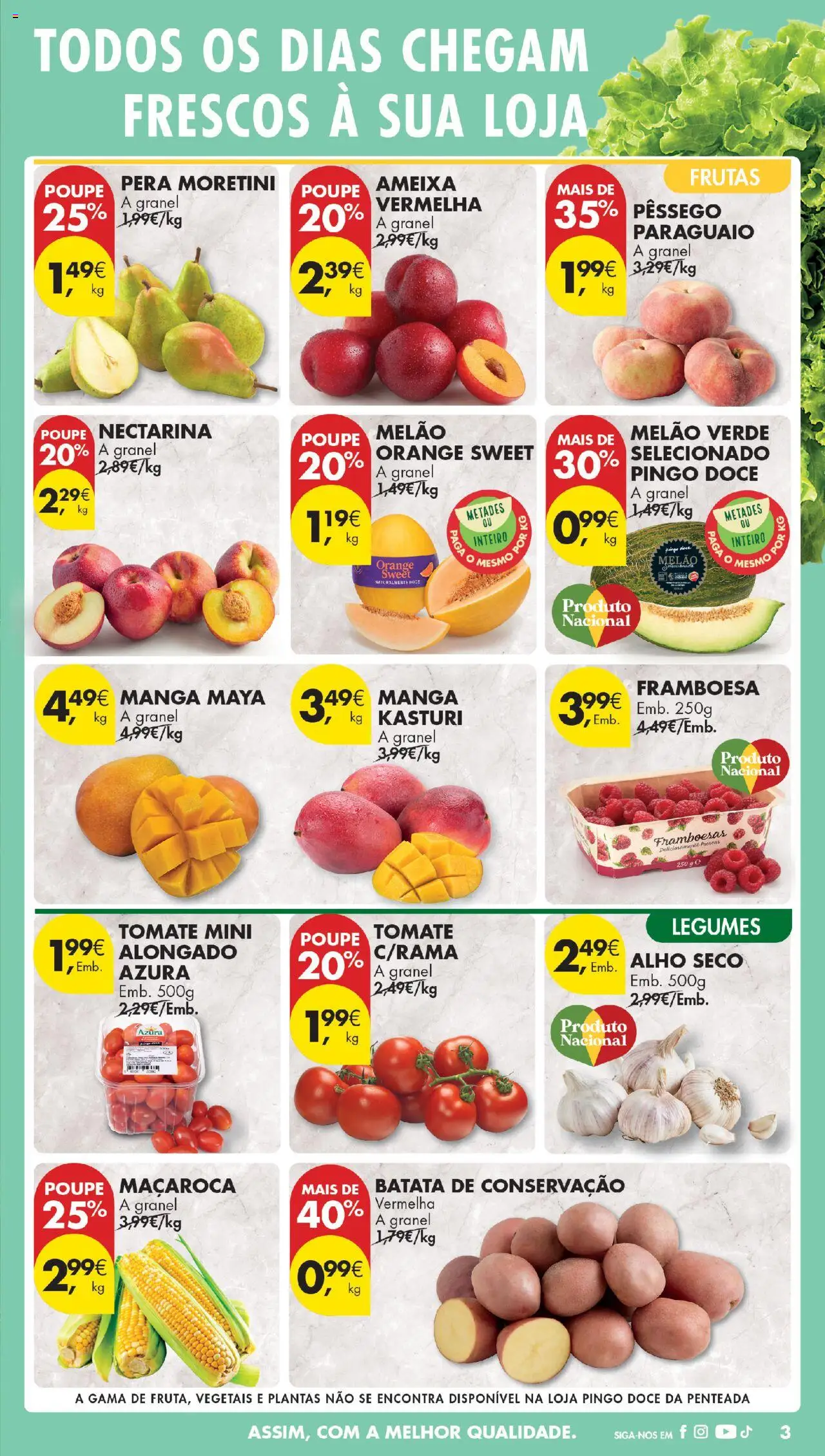 Pingo Doce Poupe Esta Semana Madeira │ válido de 19.08.2025 | Página: 3 | Produtos: Batata, Framboesas, Tomate, Melão