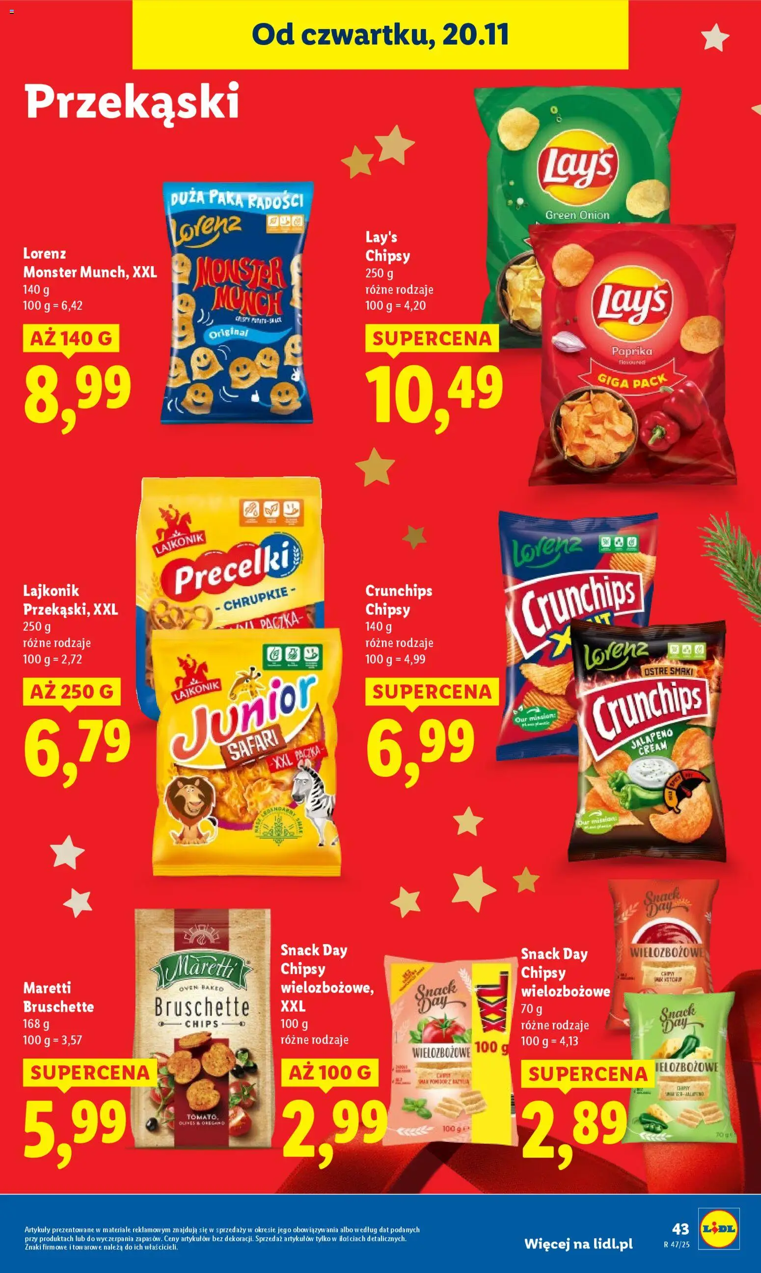 Lidl Gazetka od 20.11.2025 | Strona: 47 | Produkty: Chipsy, Por