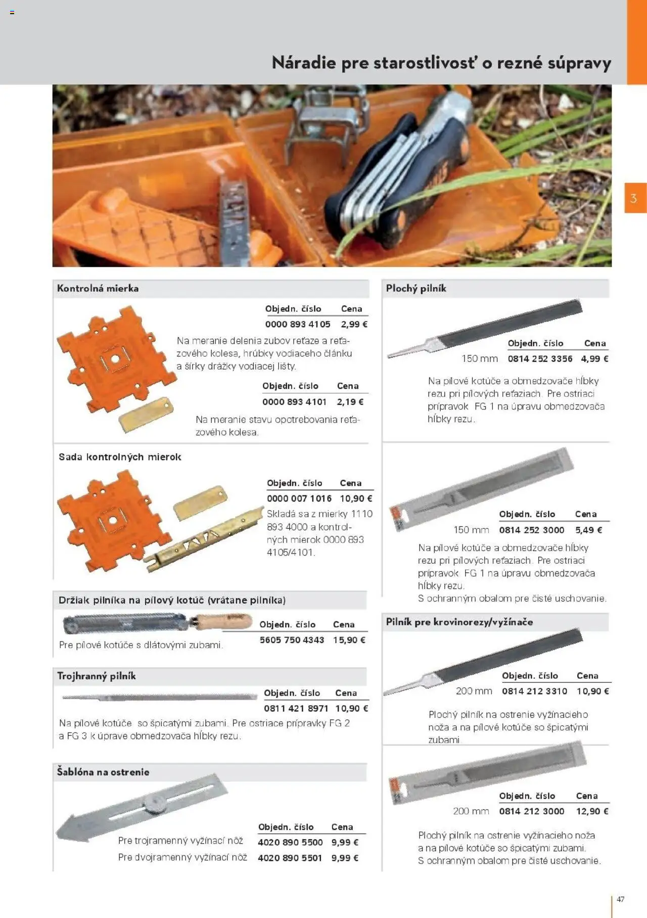 Nové STIHL akcie – leták je platný od 29.09.2025 | Strana: 47 | Produkty: Náradie