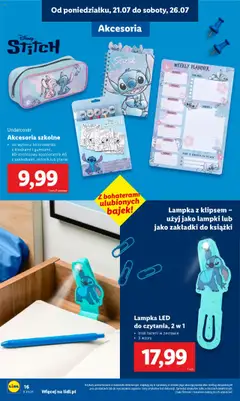Lidl Gazetka - Gotowi do szkoły od 21.07.2025 | Strona: 18 | Produkty: Top, Lampki, Książki