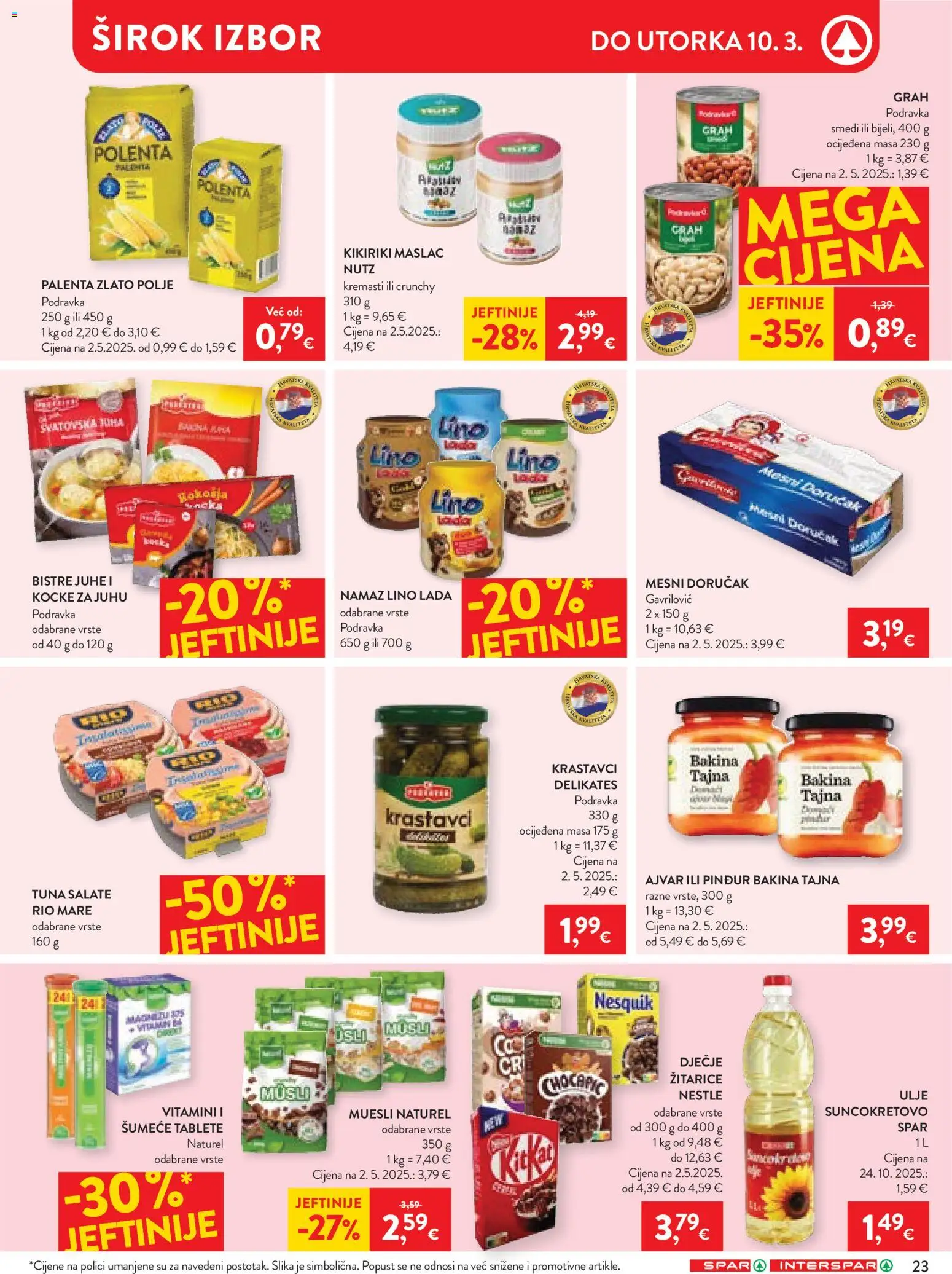 Spar katalog | vrijedi od 04.03.2026 | Stranica: 25 | Proizvodi: Podravka, Musli, Kikiriki, Juha