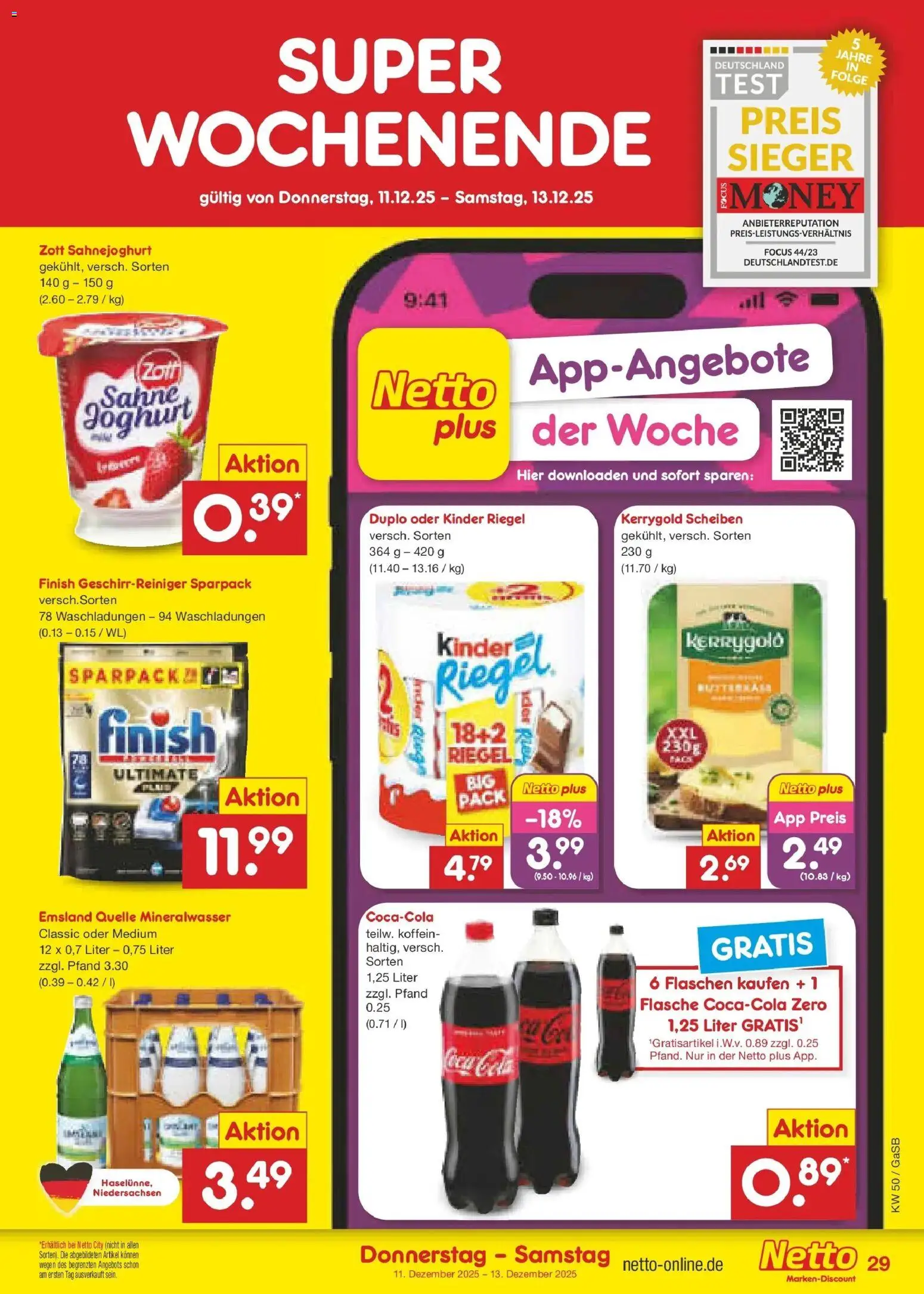 Netto Marken-Discount Prospekt 	 – gültig ab 08.12.2025 | Seite: 37 | Produkte: Joghurt, Finish, Kinder riegel, Sahne