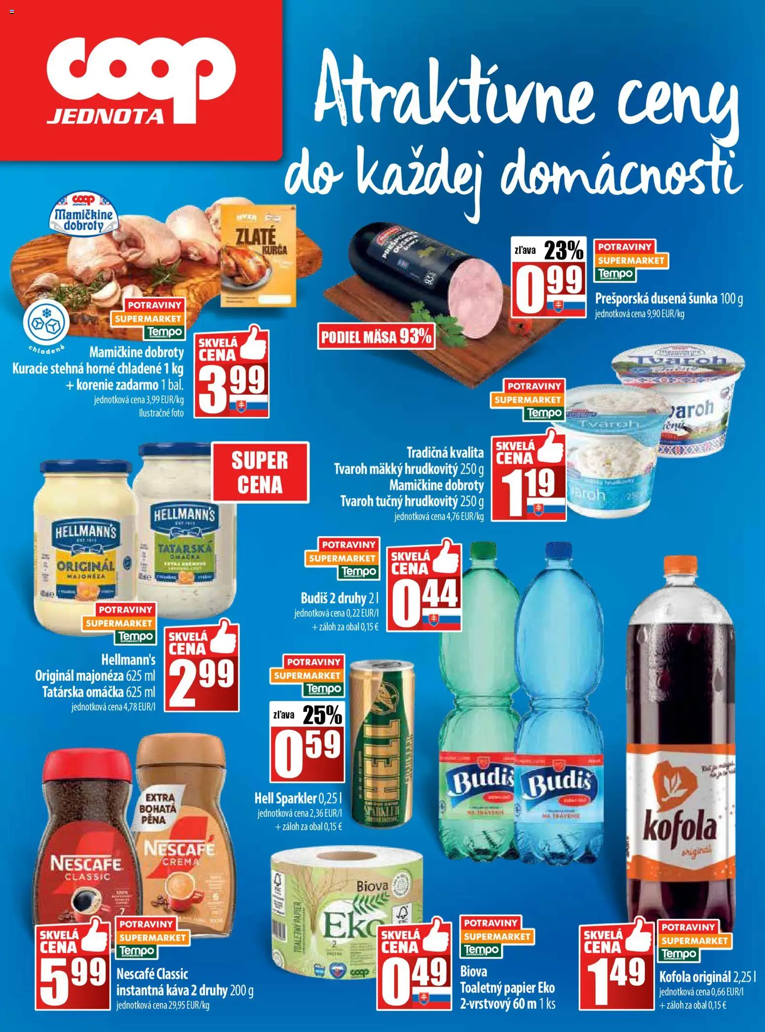 Nové COOP Jednota akcie – leták je platný od 13.11.2025 | Strana: 32 | Produkty: Káva, Kofola, Kuracie stehná, Omáčka