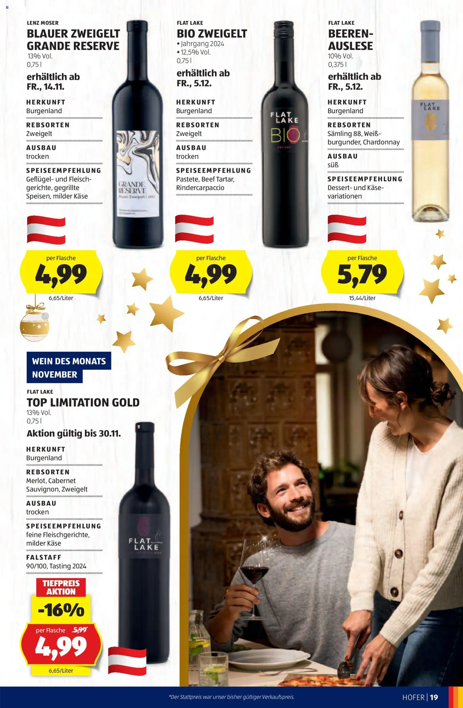 Hofer Weihnachtskatalog gültig ab 05.11.2025 | Seite: 19 | Produkte: Käse, Wein
