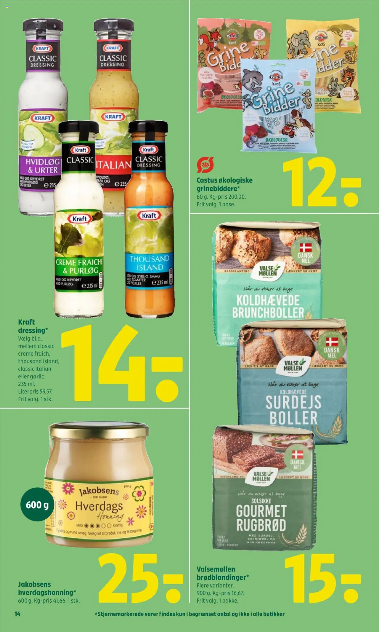 Coop 365 Tilbudsavis gyldig fra 26.06.2025 | Side: 14 | Produkter: Creme, Creme fraiche, Dressing, Honning