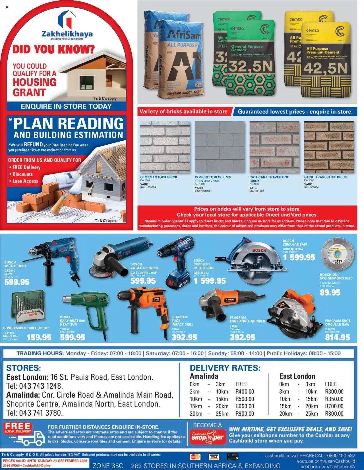 Cashbuild Eastern Cape - Catalogue	 │ valid from 25.08.2025 | Page: 4 | Products: Grinder, Drill, Angle grinder, Plaster