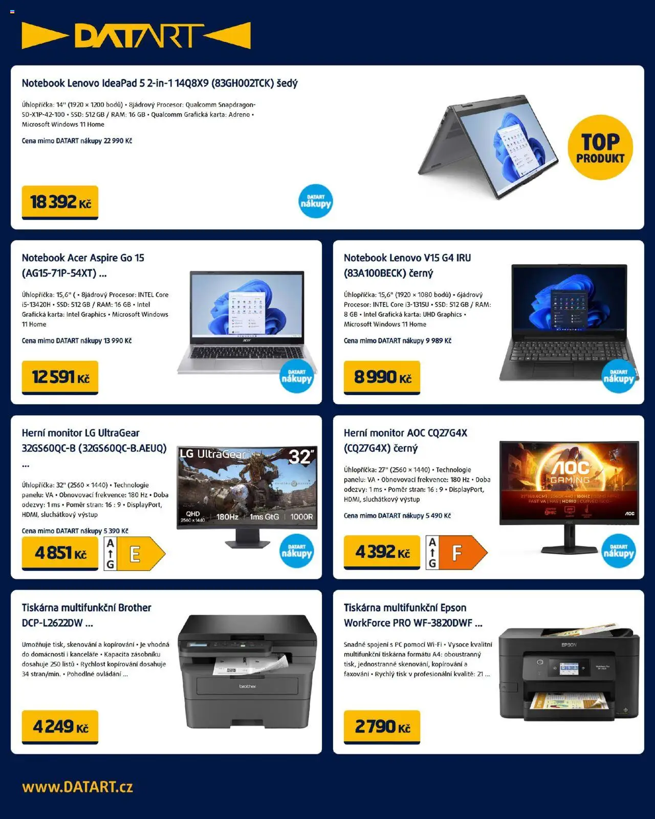 Datart leták od 06.06.2025 | Strana: 12 | Produkty: Notebook, Monitor, PC, Tiskárna