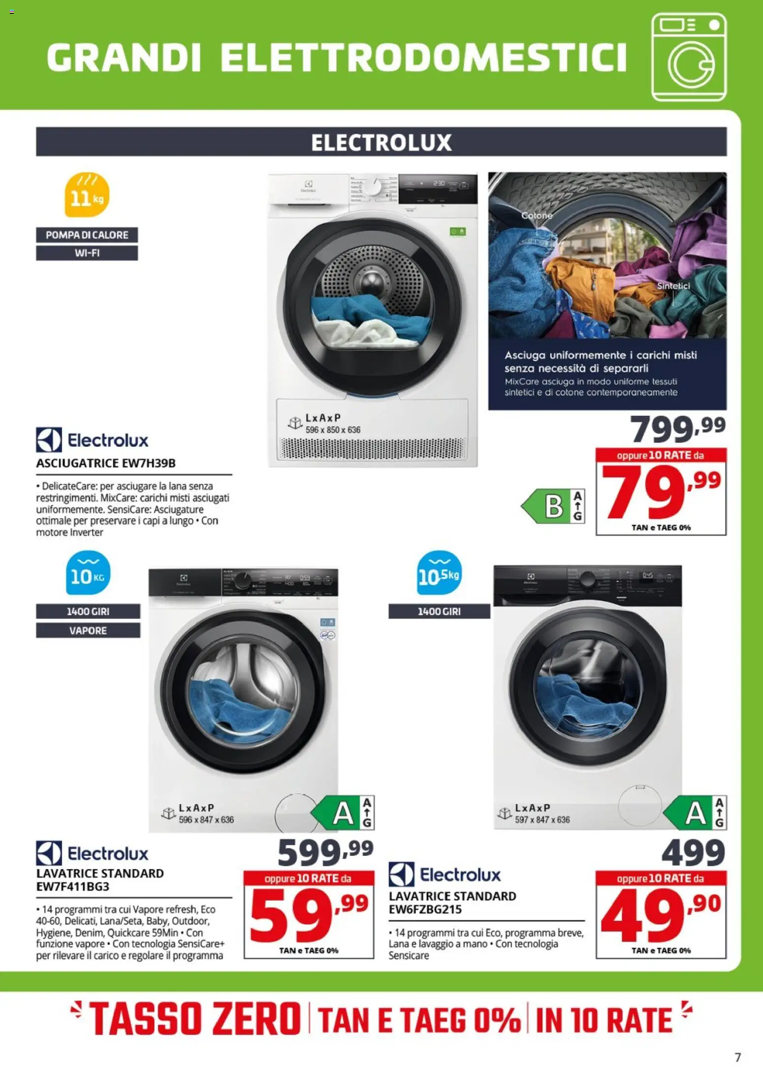 Volantino Comet del 24.02.2026 | Pagina: 7 | Prodotti: Lavatrice, Asciugatrice