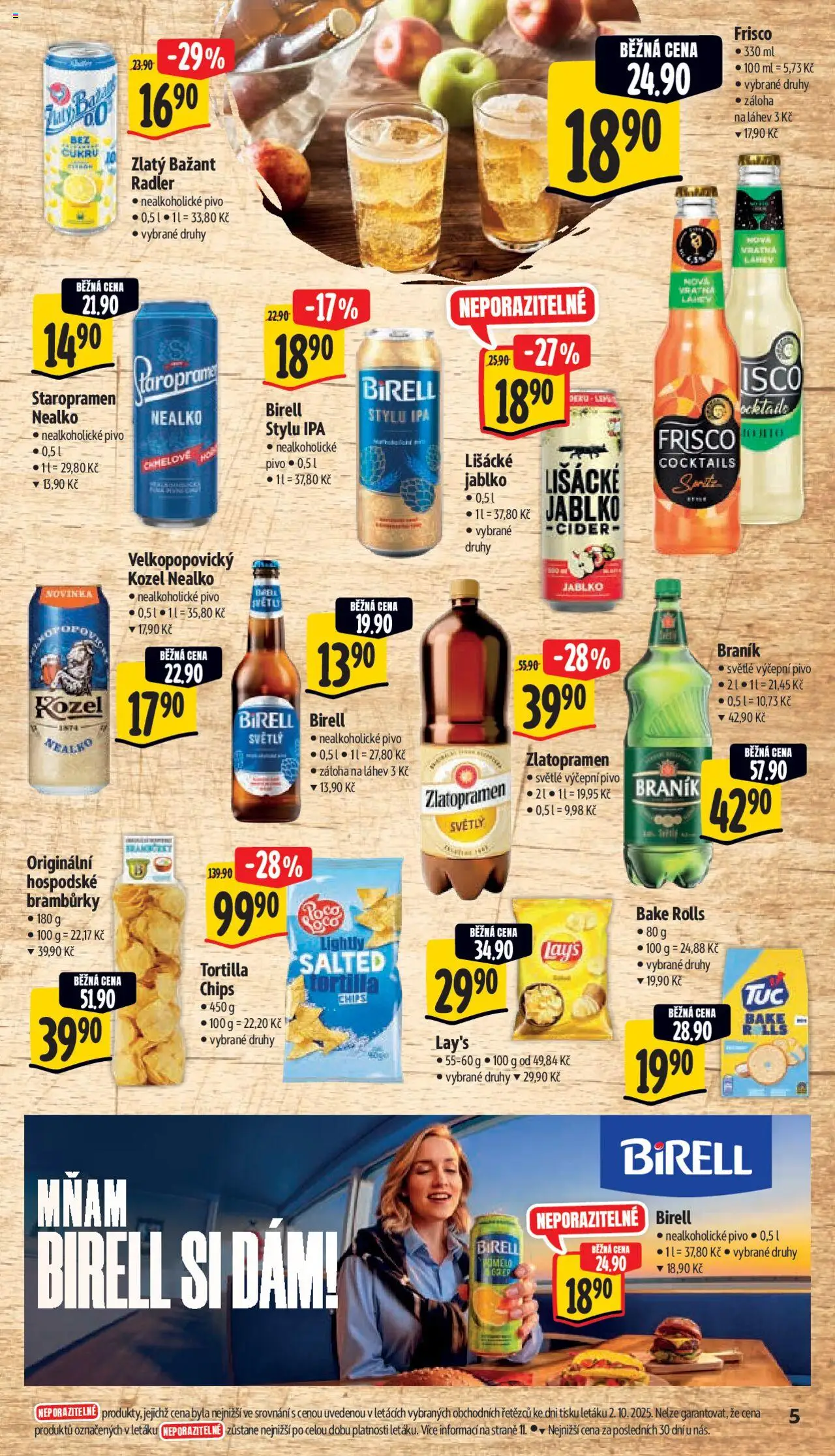 Albert leták - Supermarket od 08.10.2025 | Strana: 10 | Produkty: Pivo, Frisco, Radler, Braník