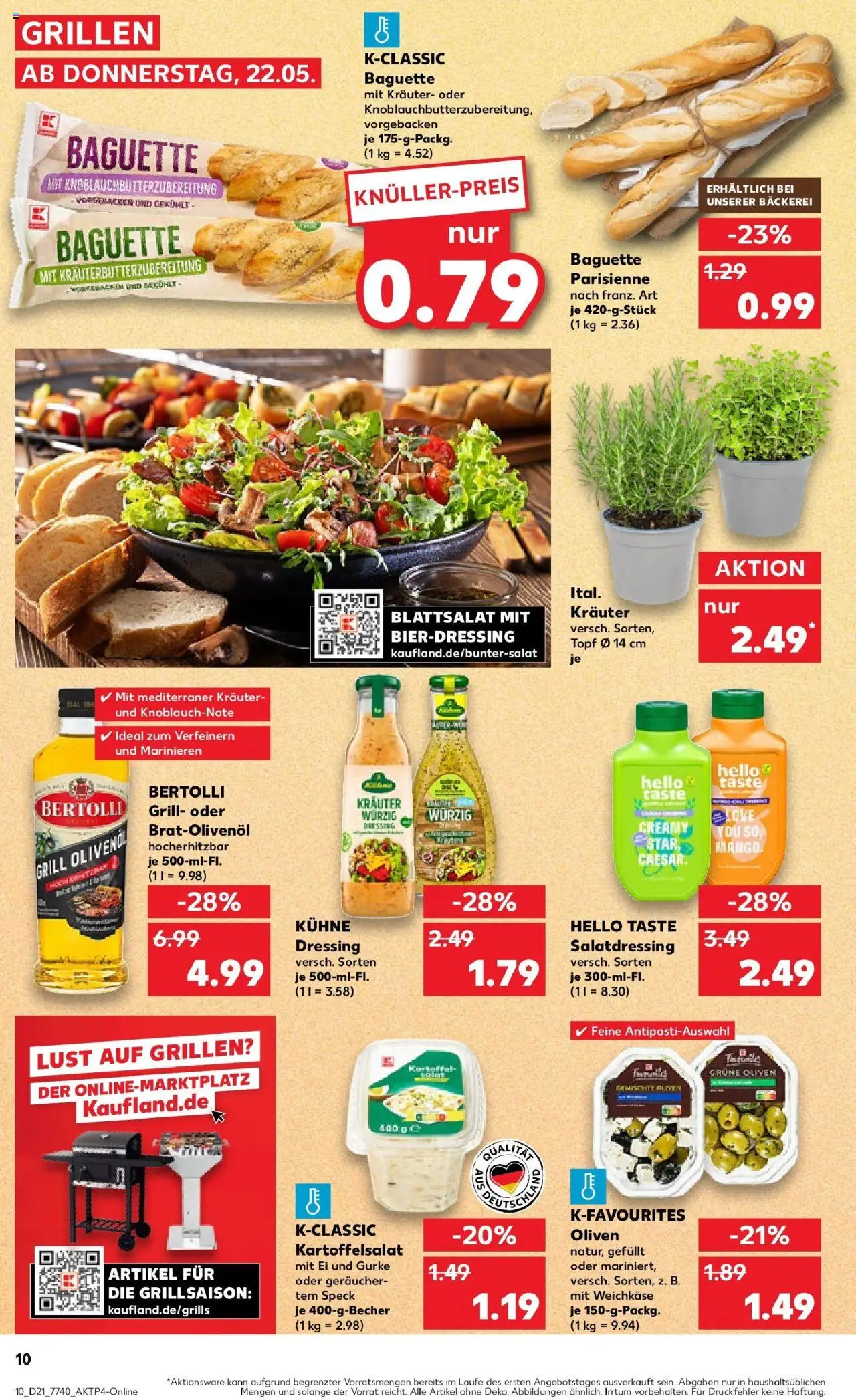 Kaufland prospekt Bad Kreuznach	 - gültig ab dem 22.05.2025 | Seite: 10 | Produkte: Grill, Dressing, Baguette, Mango