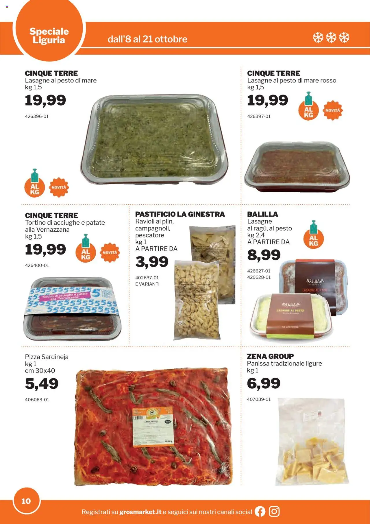 Volantino Sogegross del 08.10.2025 | Pagina: 10 | Prodotti: Pizza, Patate, Pesto, Acciughe