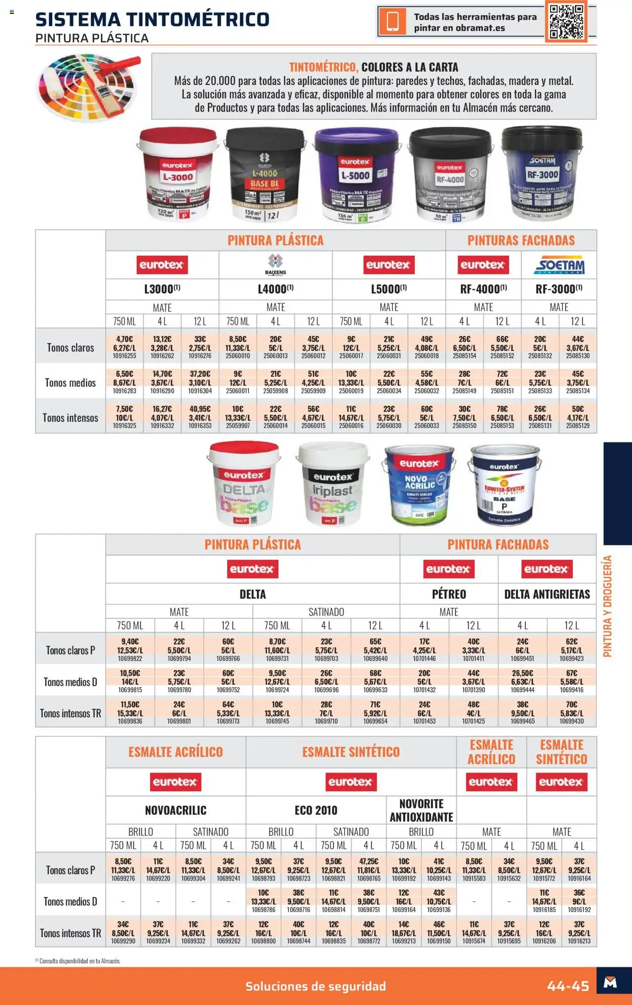 Obramat - Pamplona  │ válido desde el 10.10.2025 | Página: 45 | Productos: Pintura plástica