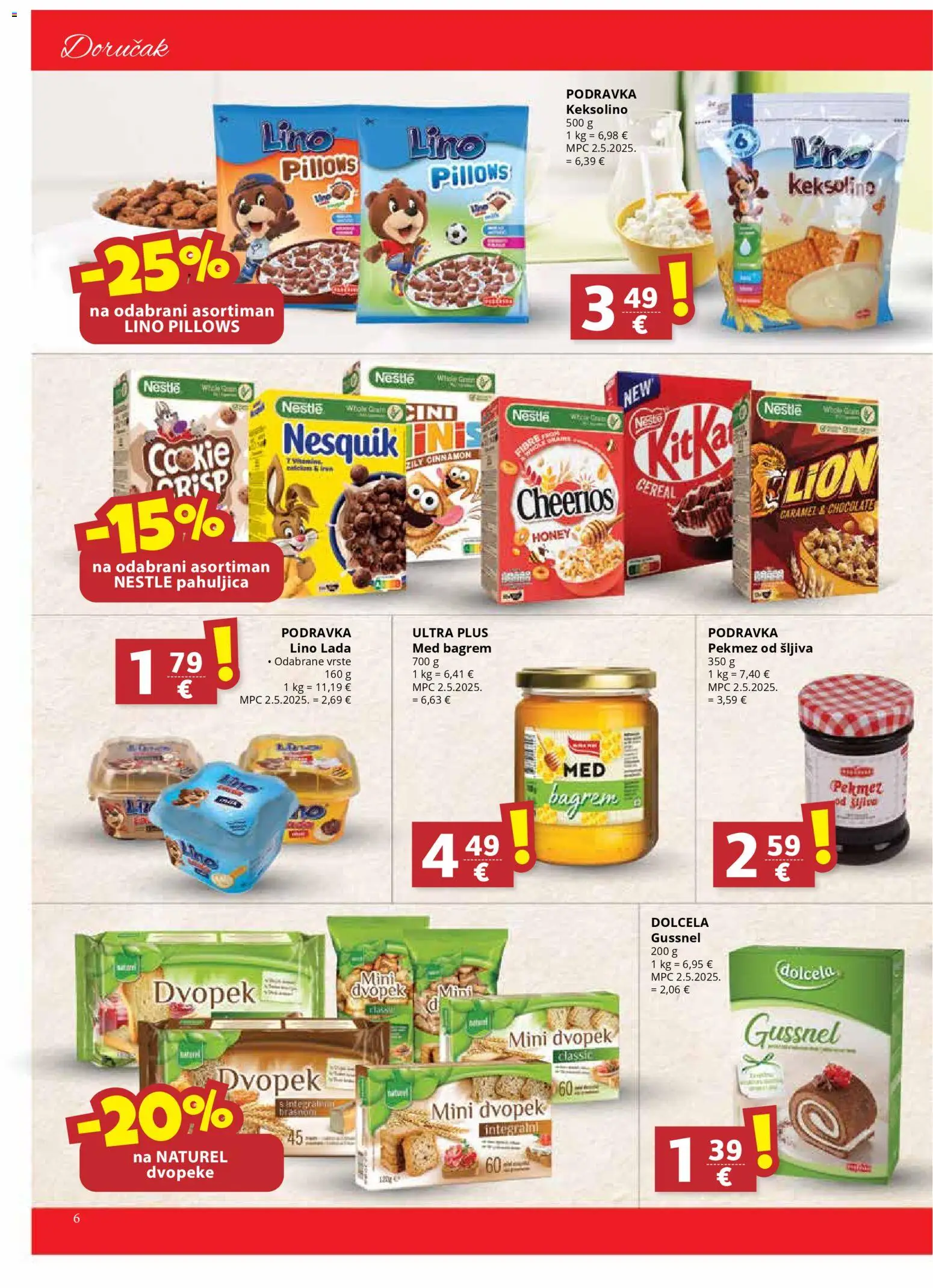 Ribola katalog | vrijedi od 21.01.2026 | Stranica: 6 | Proizvodi: Pekmez, Lino Lada, Dvopek, Nesquik