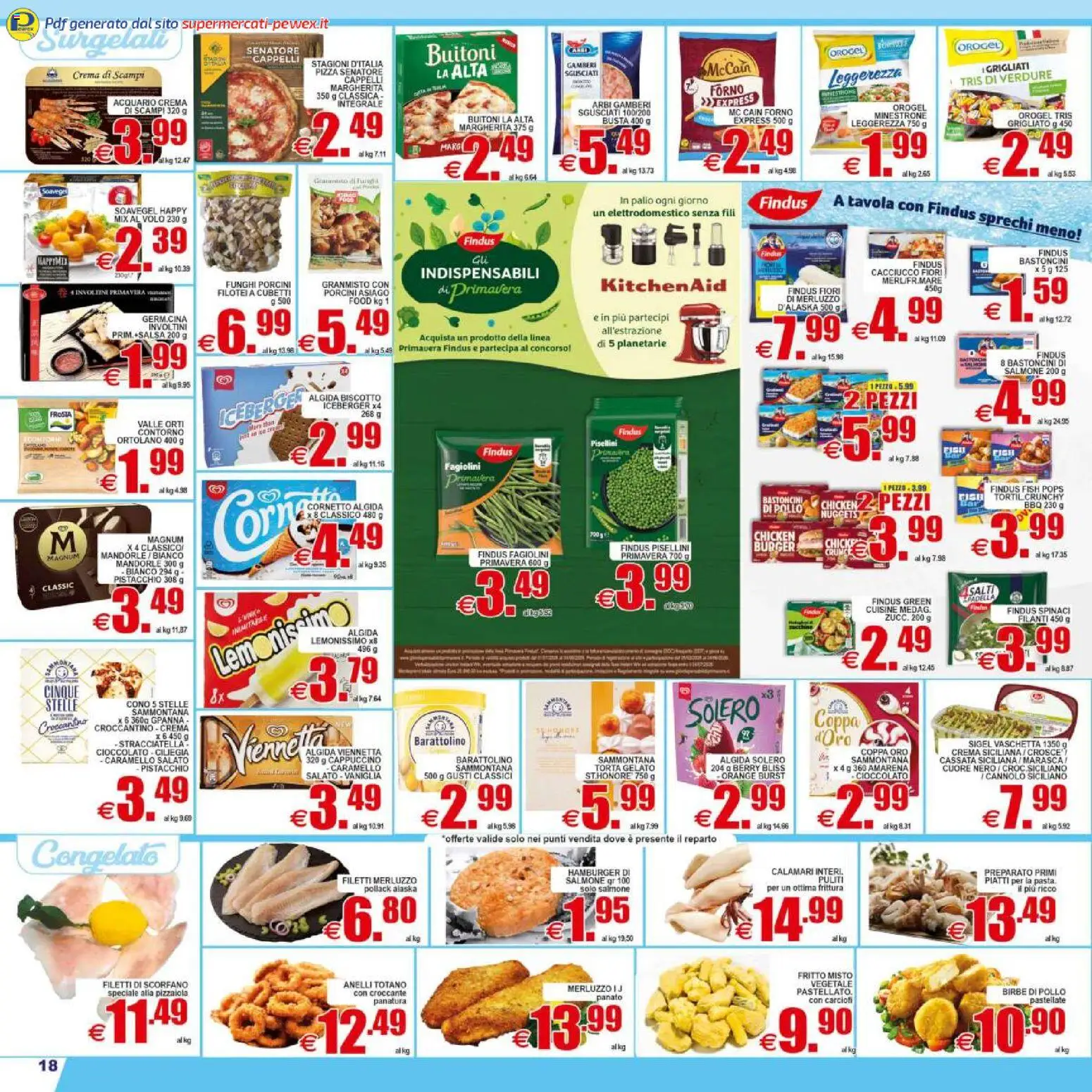 Volantino Pewex del 29.04.2026 | Pagina: 18 | Prodotti: Minestrone, Verdure, Forno, Hamburger