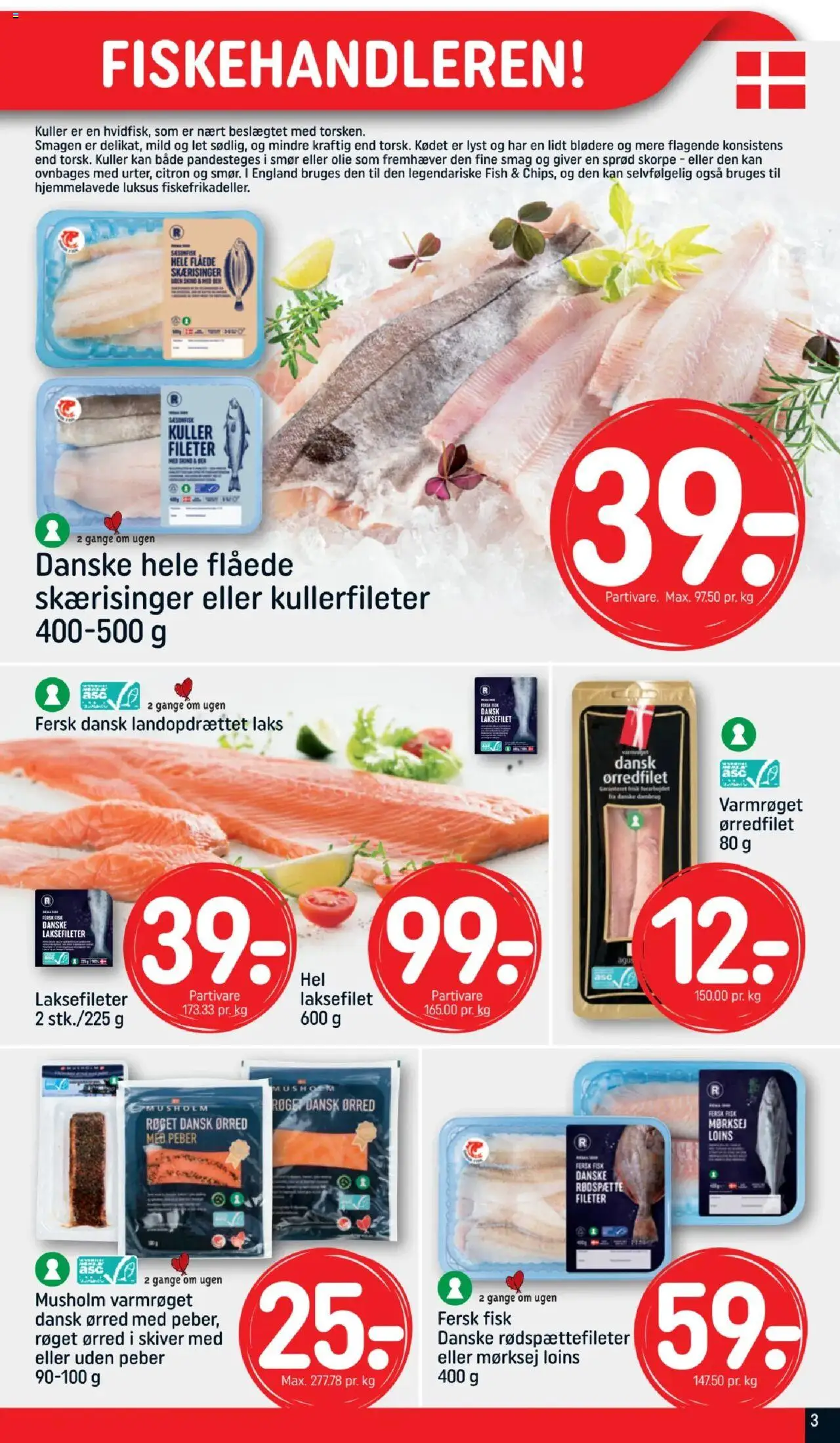 Rema 1000 Tilbudsavis gyldig fra 10.08.2025 | Side: 3 | Produkter: Smør, Olie, Fisk, Søm