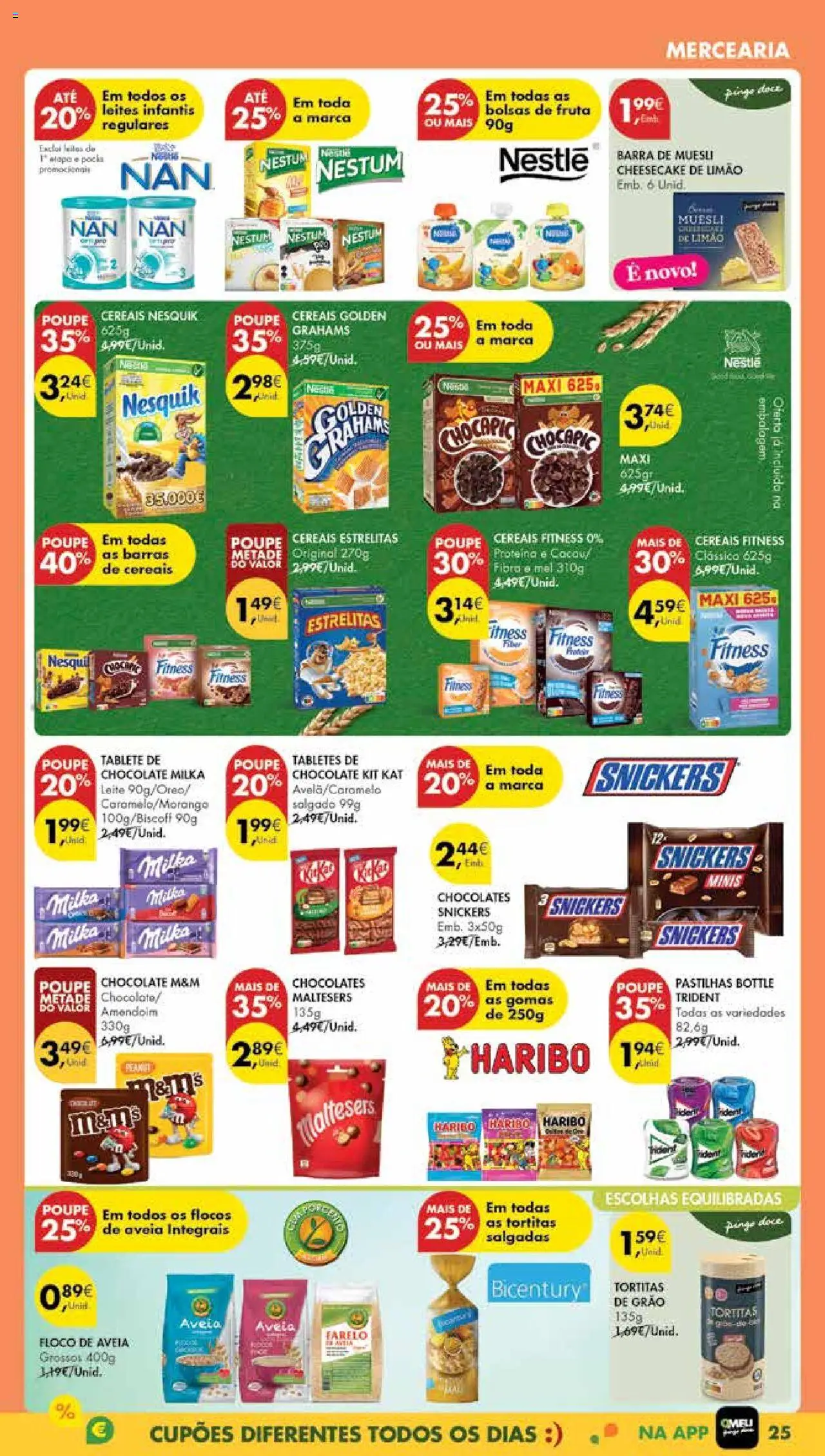 Pingo Doce Poupe Esta Semana Madeira │ válido de 05.08.2025 | Página: 25 | Produtos: Chocolates, Cereais, Flocos, Proteina