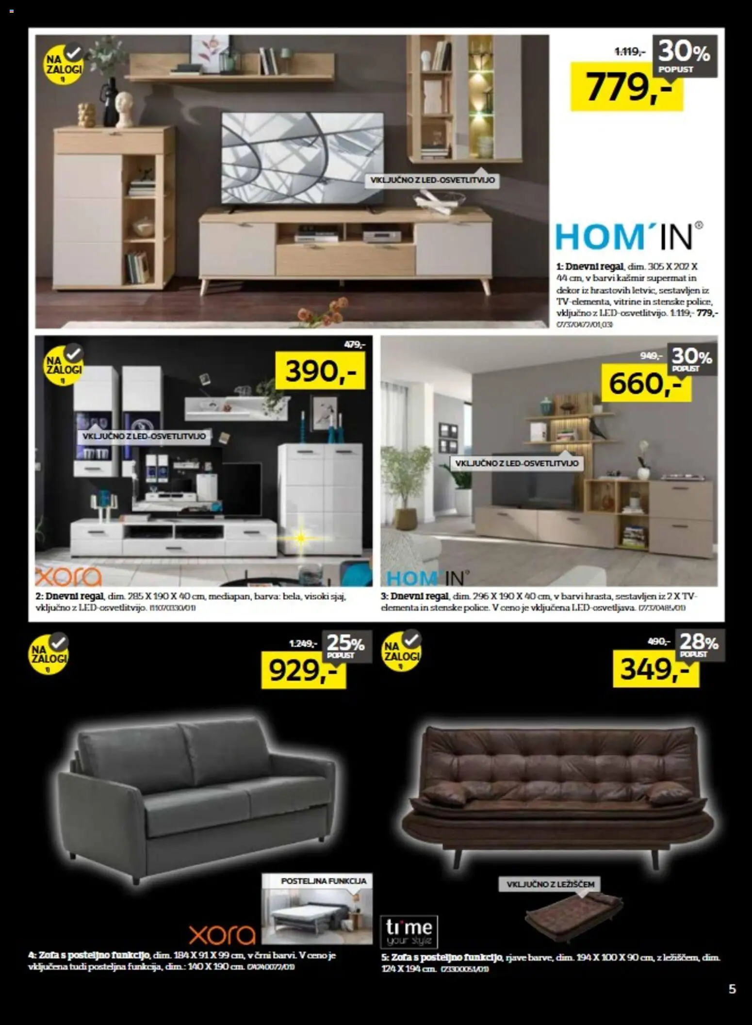 Novi XXXL Lesnina katalog ponudbe – veljaven od 04.11.2025 | Stran: 5 | Izdelki: Tv, Barva