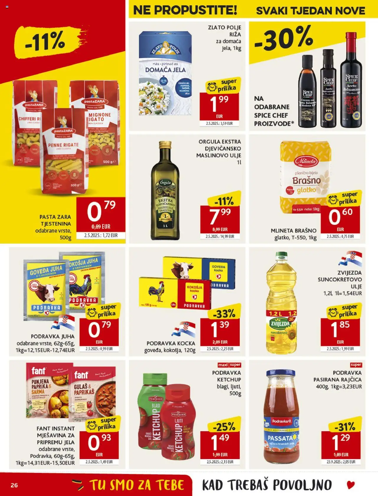 Konzum katalog | vrijedi od 15.10.2025 | Stranica: 26 | Proizvodi: Ulje, Rajčice, Paprika, Brašno
