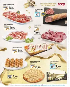Anteprima del volantino Volantino COOP	 valido a partire dal 22.12.2025 | Pagina: 5 | Prodotti: Salame, Manzo, Pancetta, Data