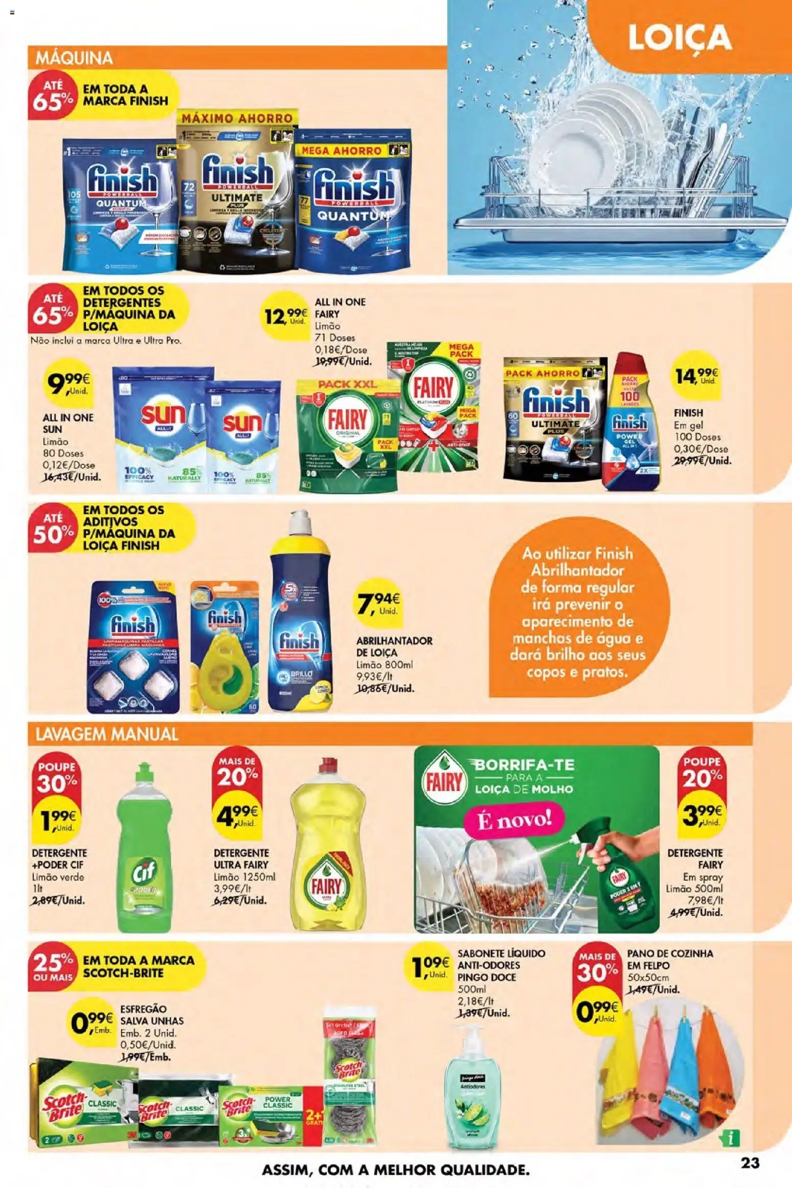 Pingo Doce Poupe Esta Semana Açores │ válido de 26.02.2026 | Página: 23 | Produtos: Esfregão, Sabonete líquido, Detergente, Sabonete