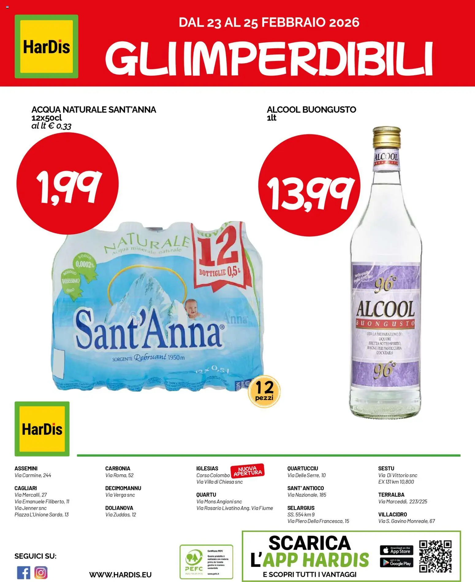 Volantino HarDis del 16.02.2026 | Pagina: 16 | Prodotti: Acqua, Frutta, The, Acqua naturale