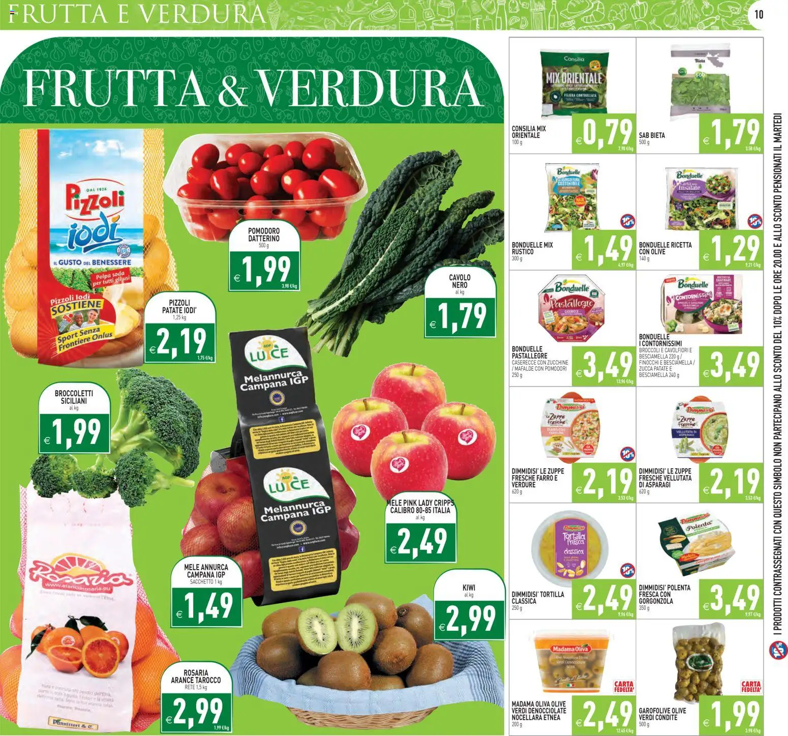 Volantino PIM Supermercati del 13.02.2026 | Pagina: 10 | Prodotti: Kiwi, Olive, Zucca, Farro