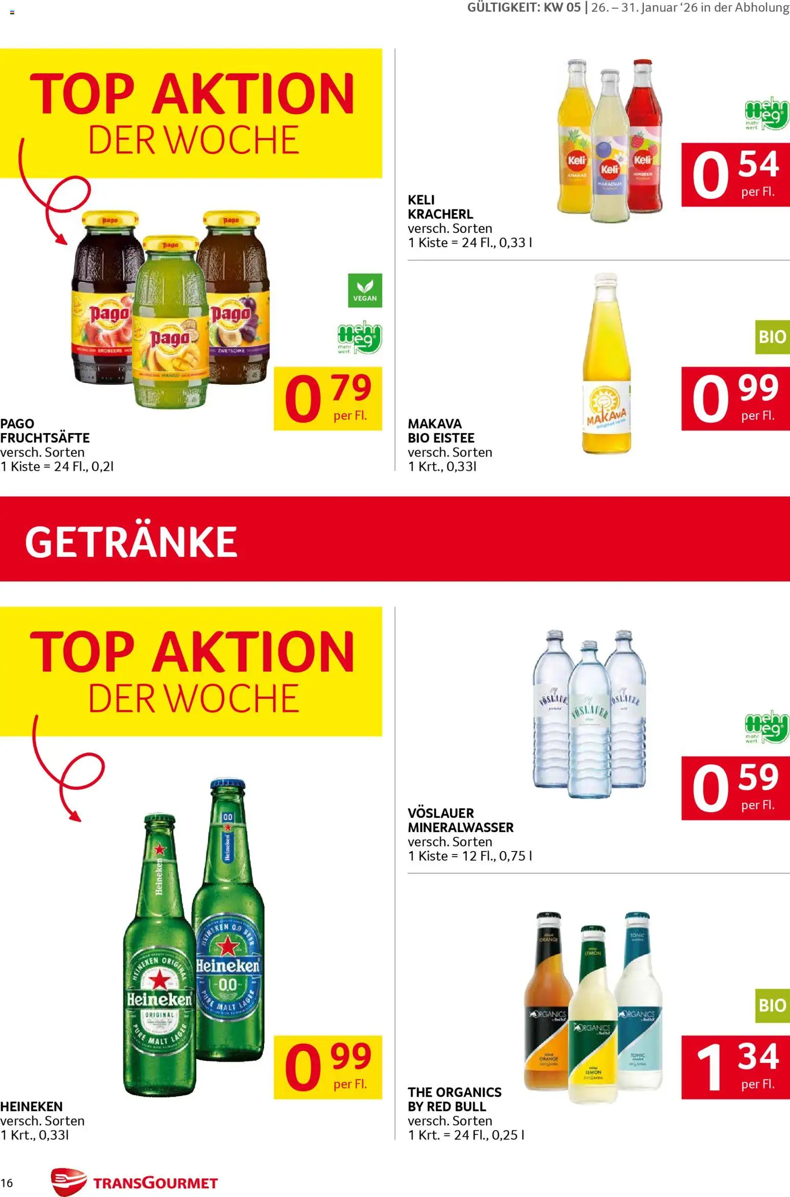 Transgourmet Flugblatt gültig ab 26.01.2026 | Seite: 16 | Produkte: Mango, Ananas