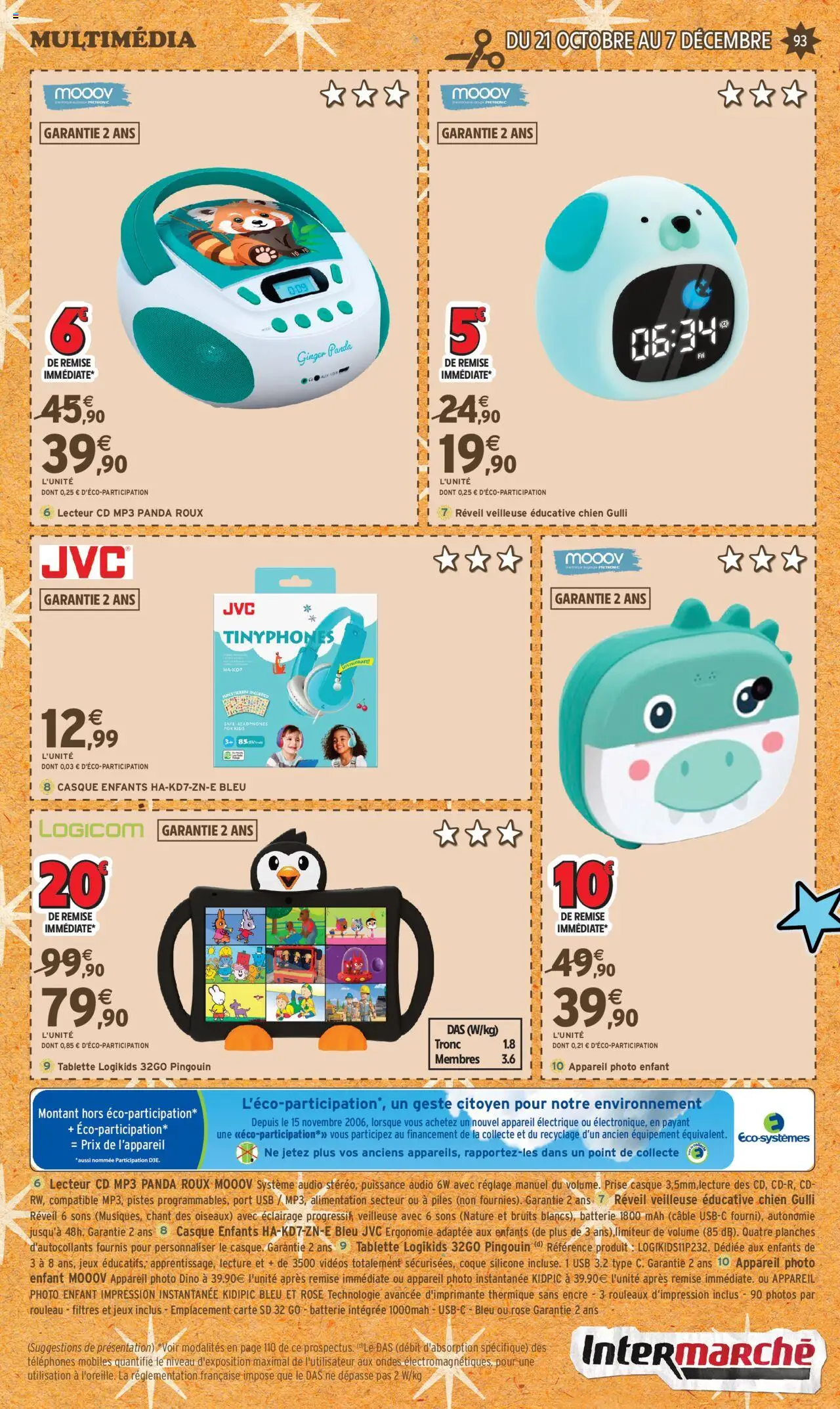 {H1} | Page: 93 | Produits: Réveil, Prise, Jeux, Piles