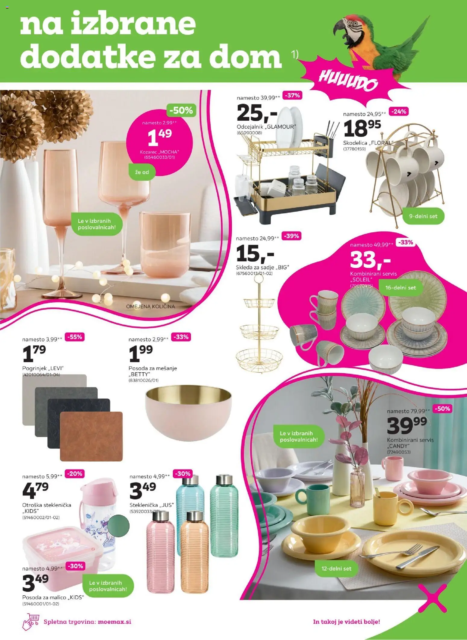 Novi Mömax katalog ponudbe – veljaven od 16.03.2026 | Stran: 7 | Izdelki: Kozarec, Skodelica, Pogrinjek, Sadje