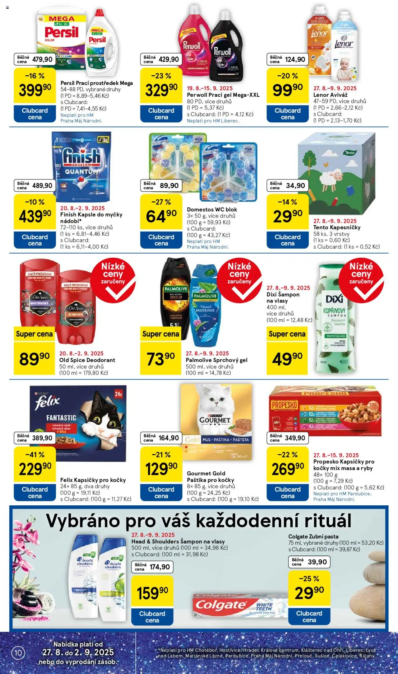 Tesco leták - Hypermarket od 27.08.2025 | Strana: 10 | Produkty: Lenor, Propesko, Head & Shoulders, Šampon
