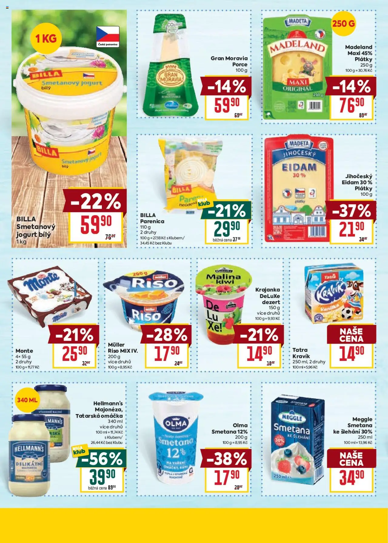 Billa Velký leták od 24.09.2025 | Strana: 20 | Produkty: Parenica, Smetanový jogurt, Jogurt, Hellmann's