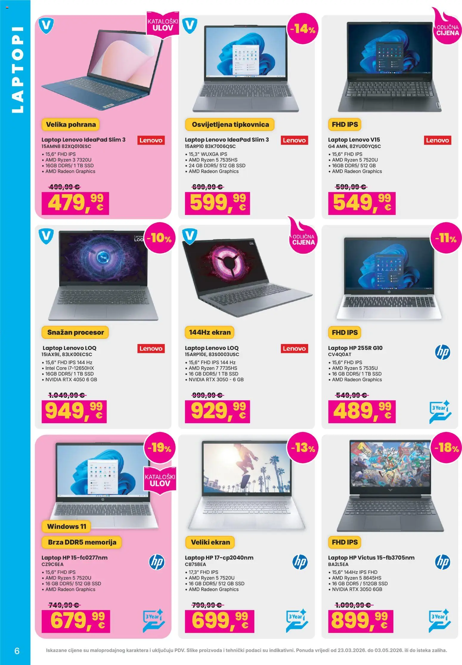 Vacom katalog | vrijedi od 23.03.2026 | Stranica: 6 | Proizvodi: Tipkovnica