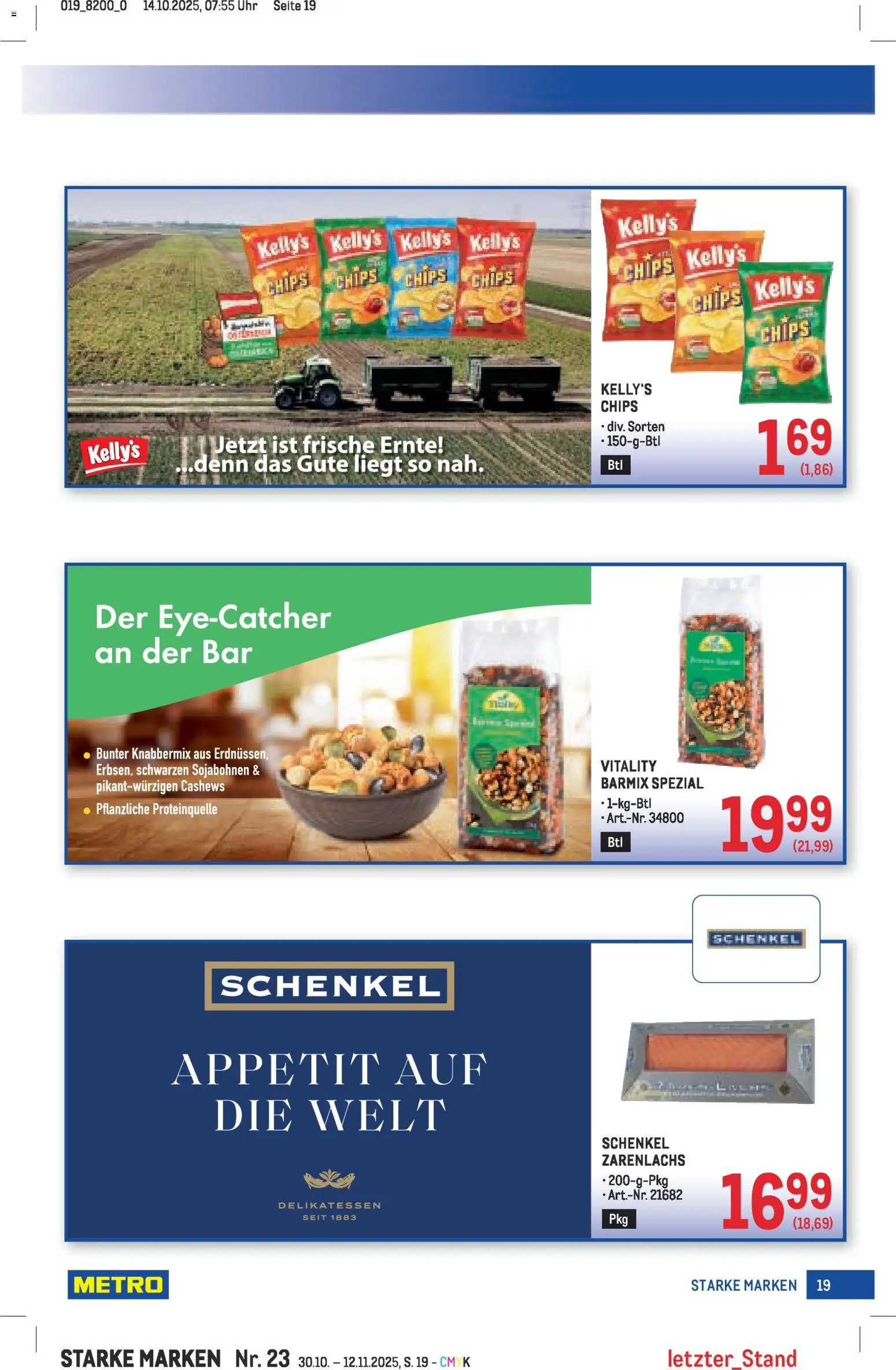 Metro Starke Marken gültig ab 30.10.2025 | Seite: 19 | Produkte: Chips, Uhr