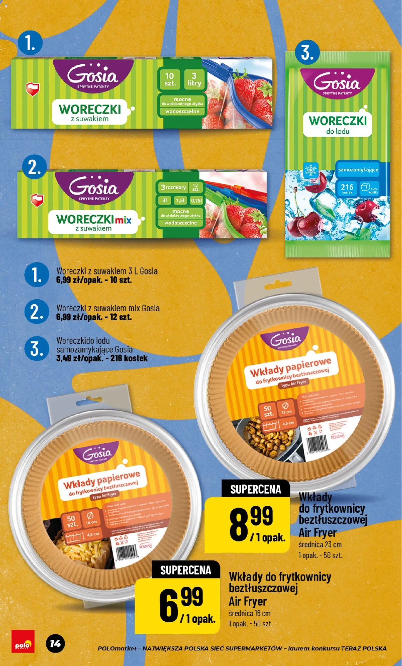 POLOmarket gazetka - Wiosna od 17.04.2026 | Strona: 14 | Produkty: Woreczki do lodu, Woreczki z suwakiem