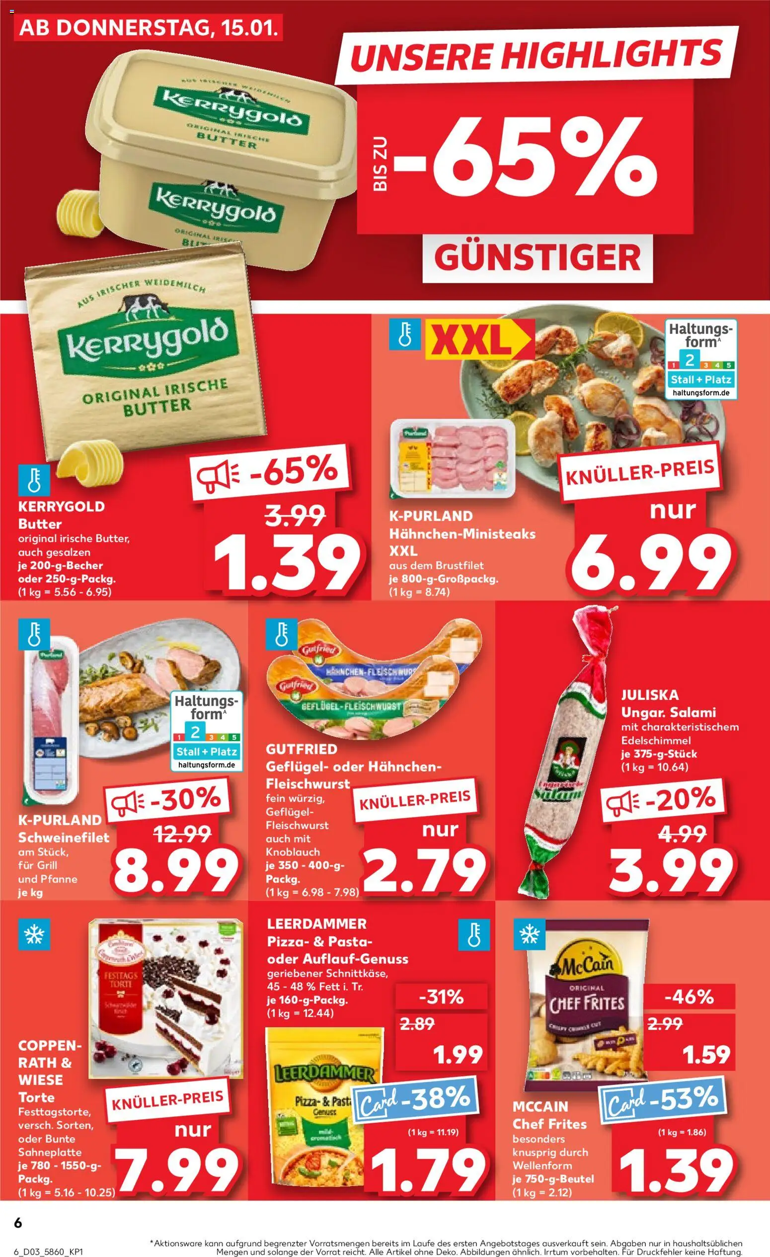 Kaufland prospekt Stuttgart	 – gültig ab 15.01.2026 | Seite: 6 | Produkte: Grill, Butter, Knoblauch, Pizza