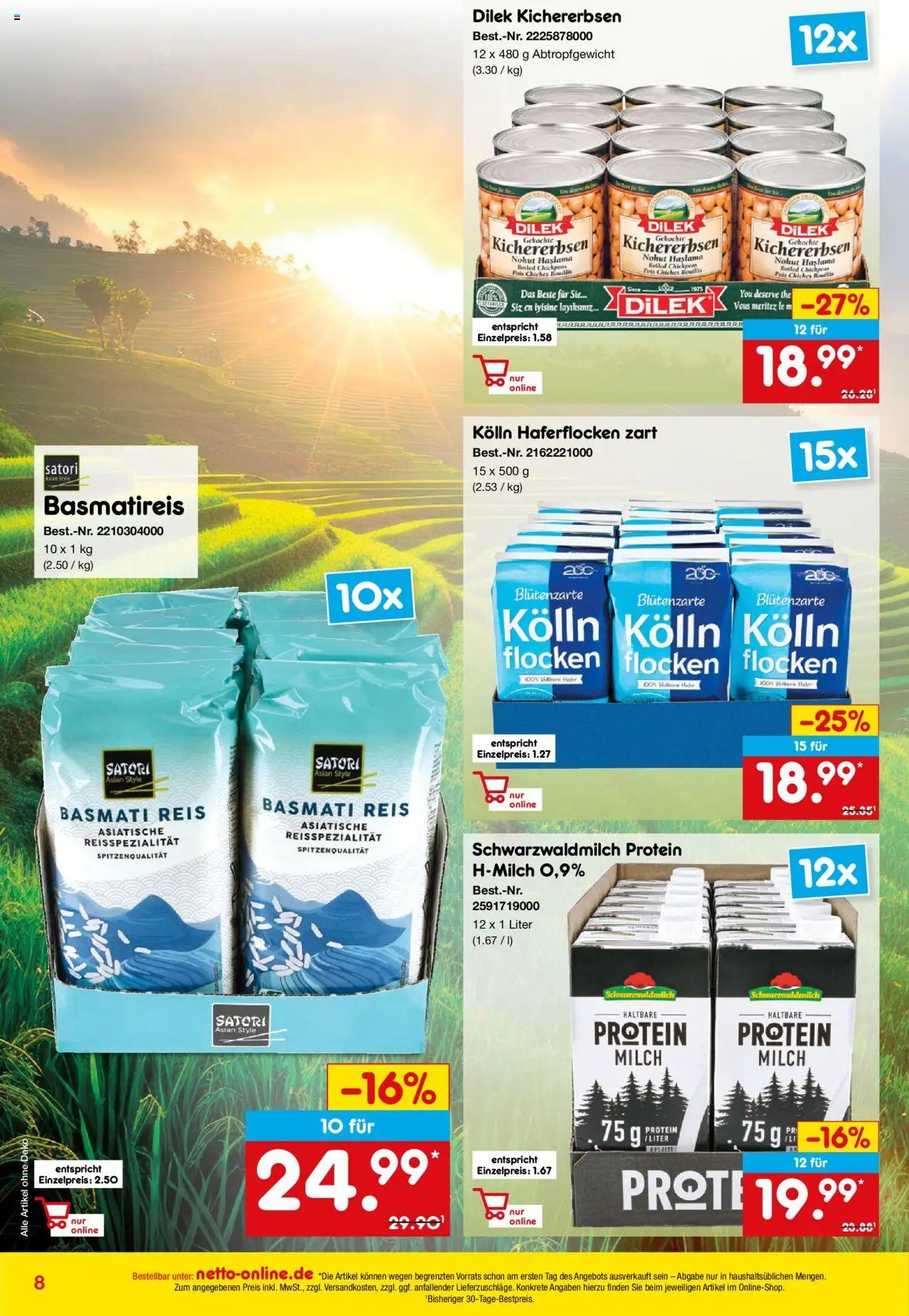 Netto Marken-Discount Online-Angebote September - gültig ab dem 01.09.2025 | Seite: 8 | Produkte: Kolln haferflocken, Kolln, Basmatireis, Flocken