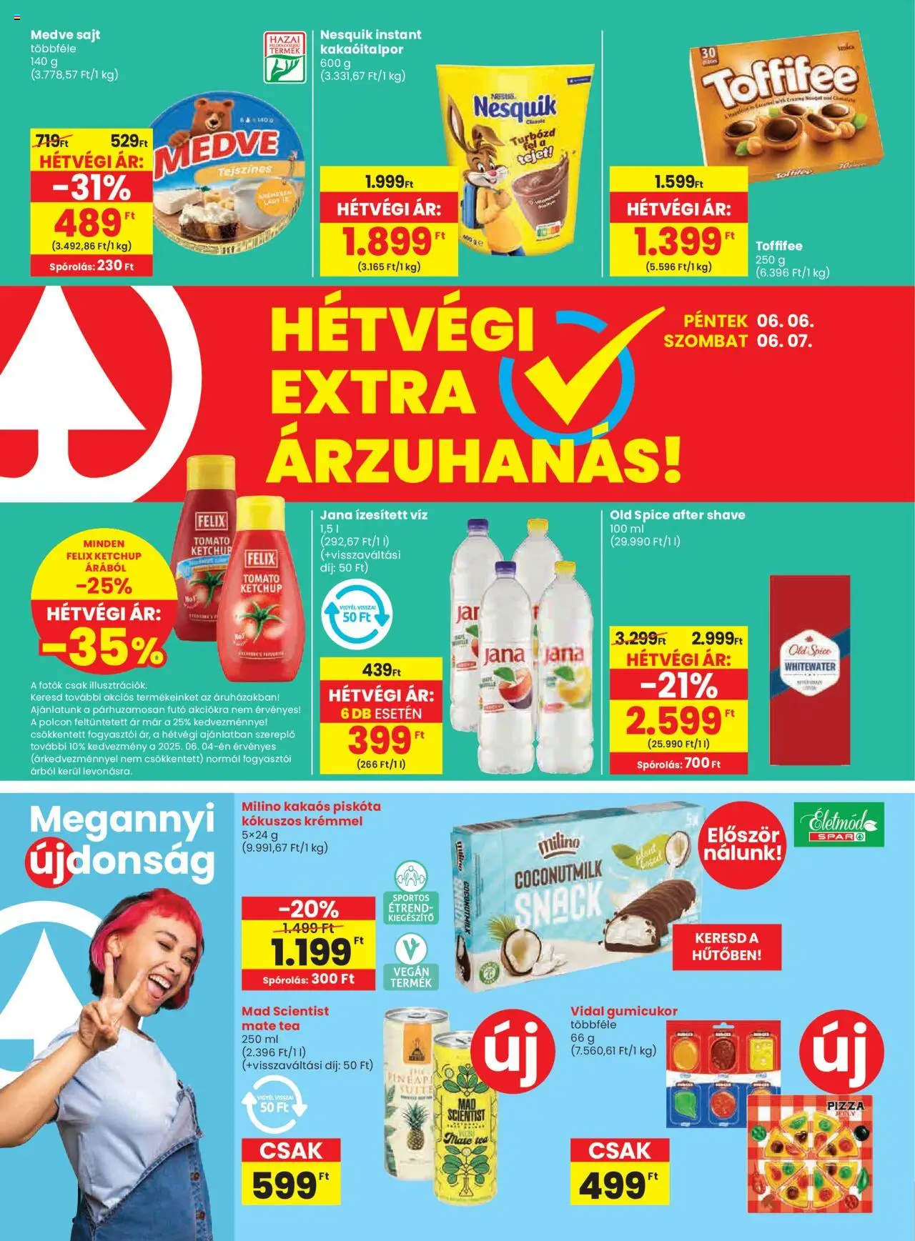 Spar akciós ujság - amely érvényes a következő dátumtól: 05.06.2025 | Oldal: 20 | Termékek: Old spice, Sajt, Ketchup, Vegán
