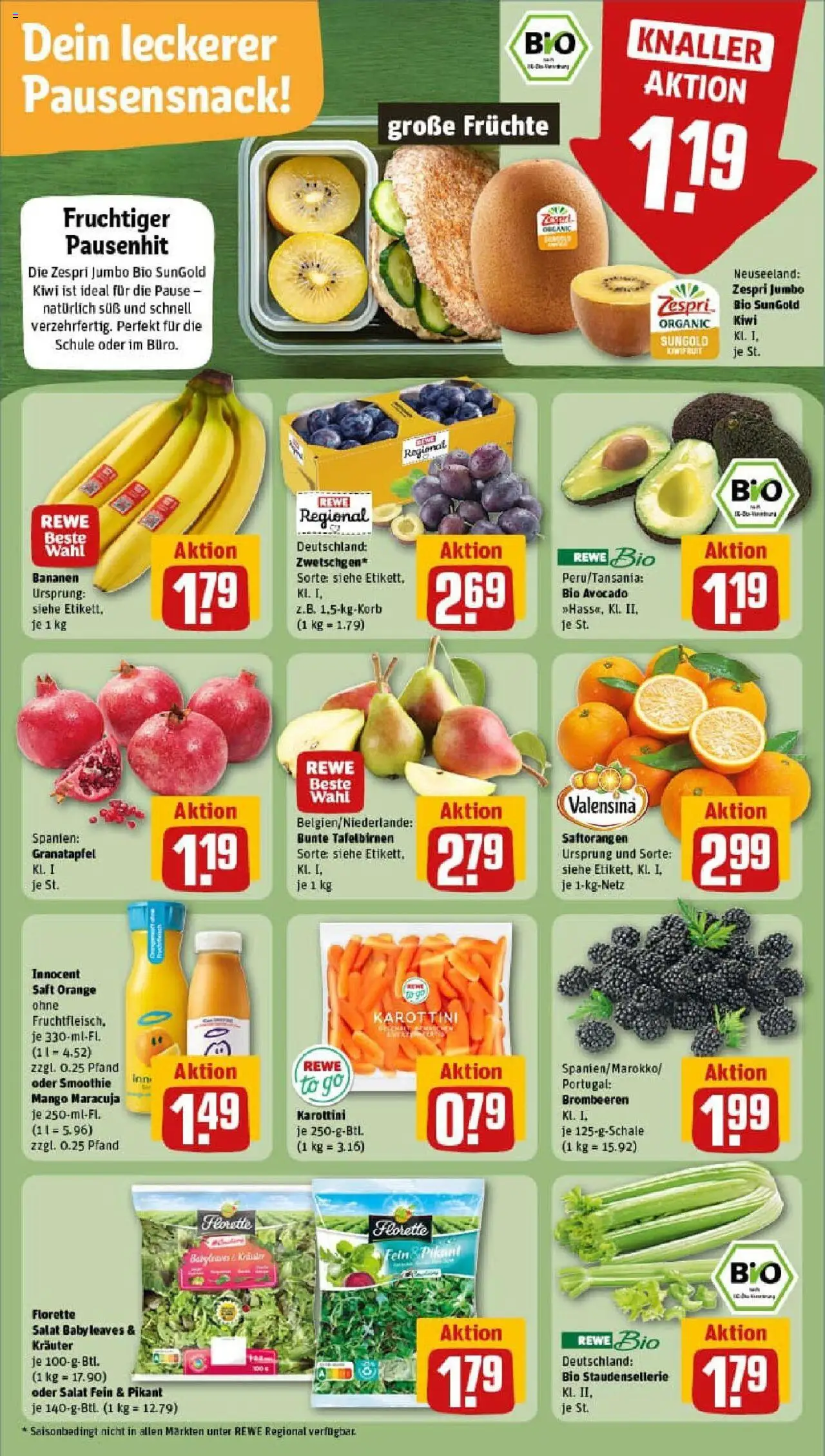 Rewe prospekt Dresden	 – gültig ab 07.09.2025 | Seite: 6 | Produkte: Granatapfel, Bananen, Avocado, Saft