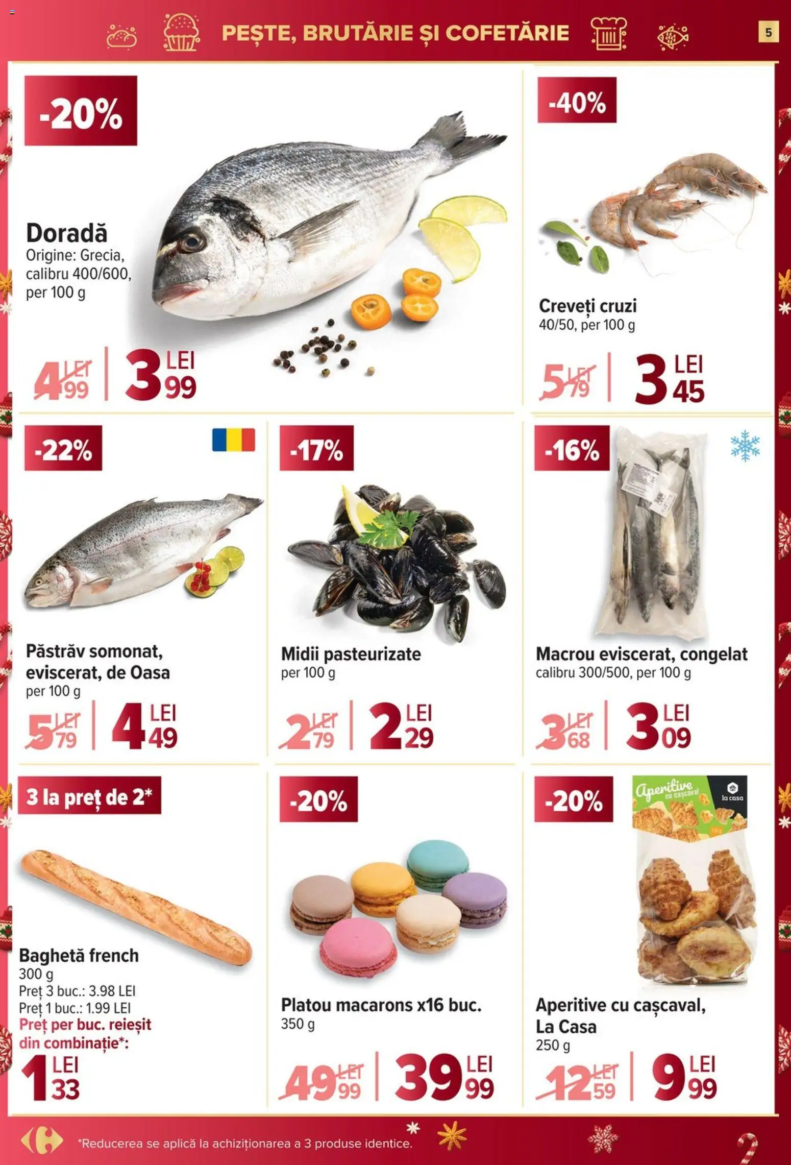 Noul catalog Carrefour – valabil de la 27.12.2025 | Pagină: 5 | Produse: Cașcaval, Macarons
