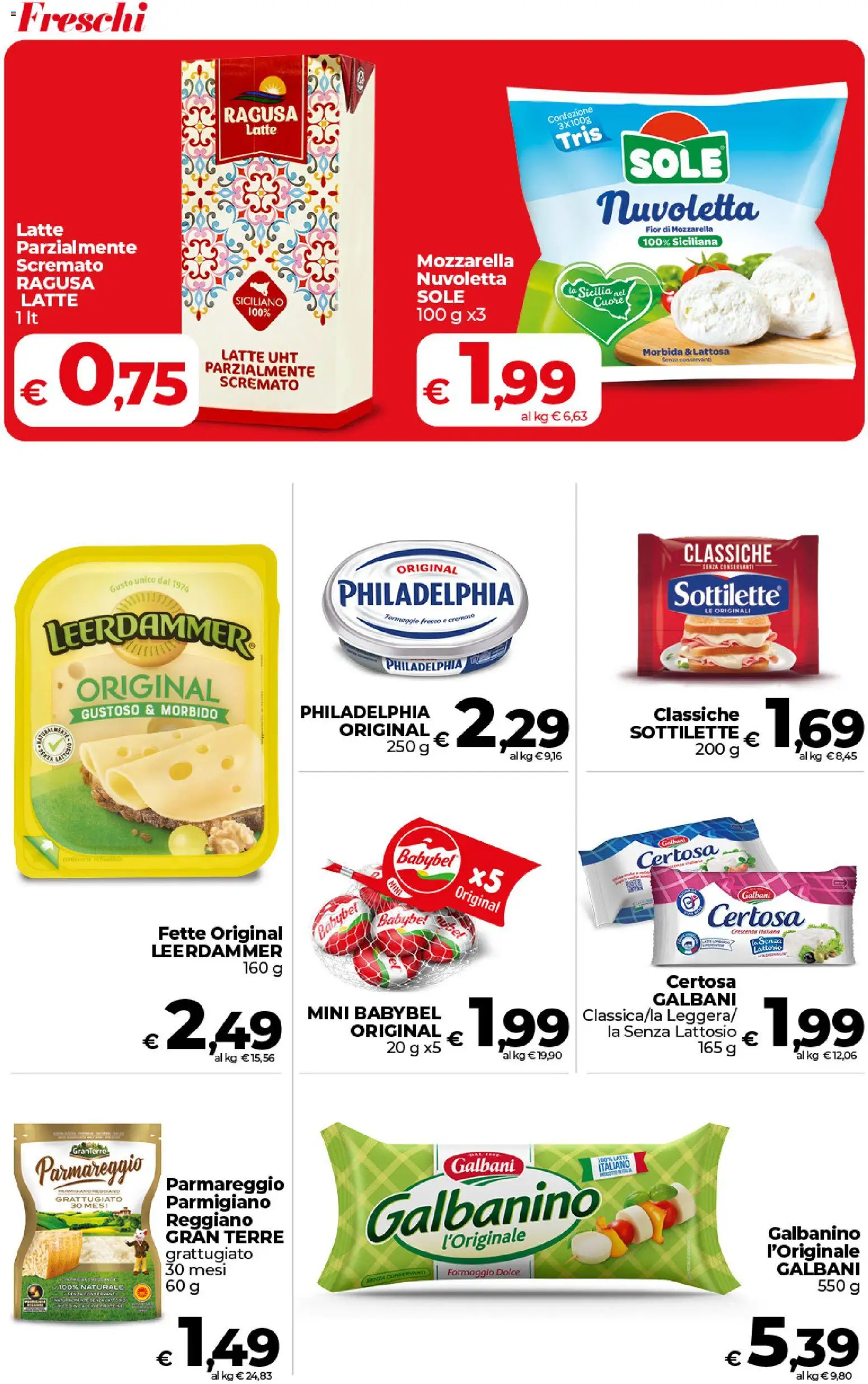 Volantino COOP del 27.01.2026 | Pagina: 10 | Prodotti: Mozzarella, Latte, Formaggio, Parmigiano