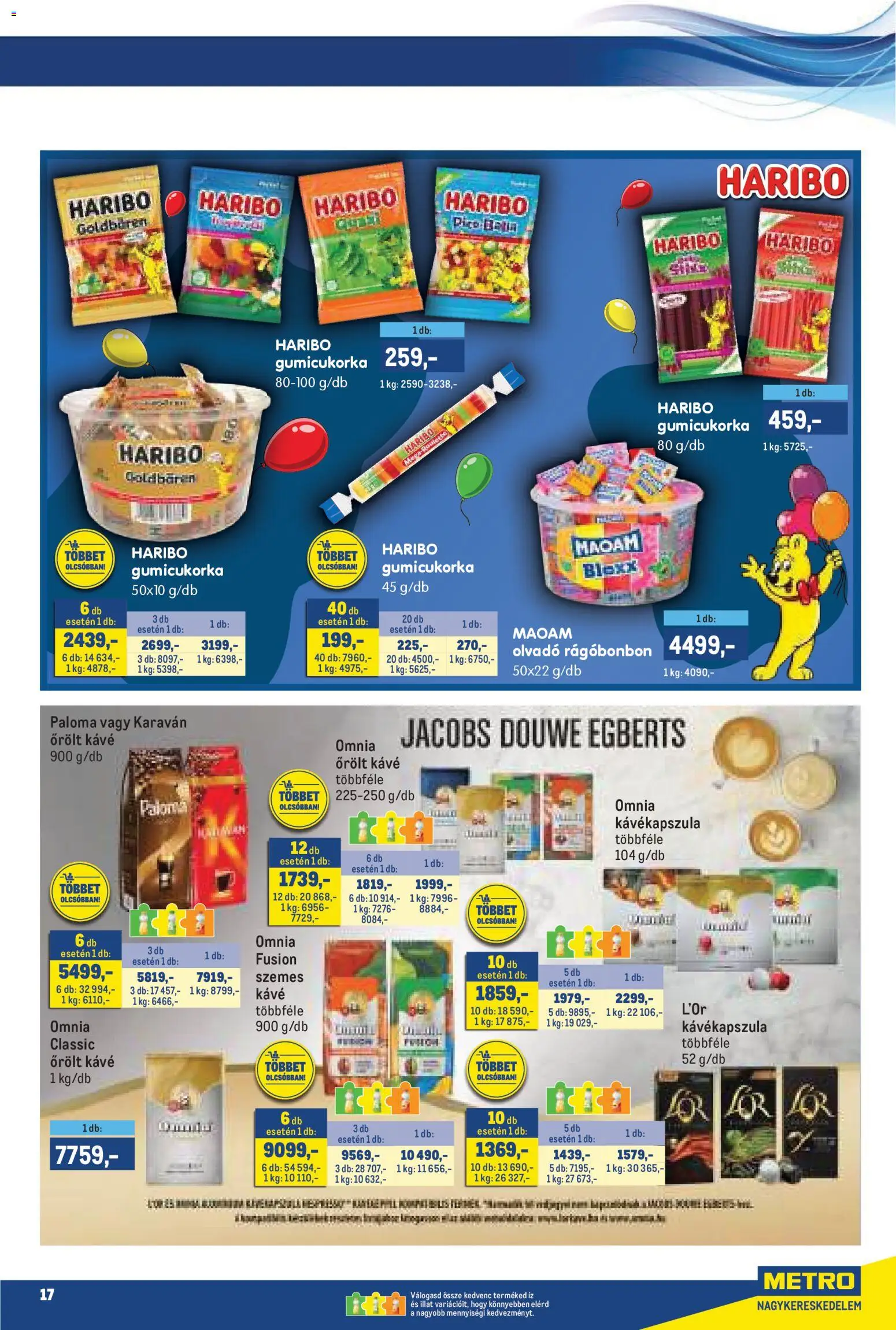 Metro akciós ujság - amely érvényes a következő dátumtól: 02.05.2026 | Oldal: 17 | Termékek: Kávékapszula, Kávé, Őrölt kávé