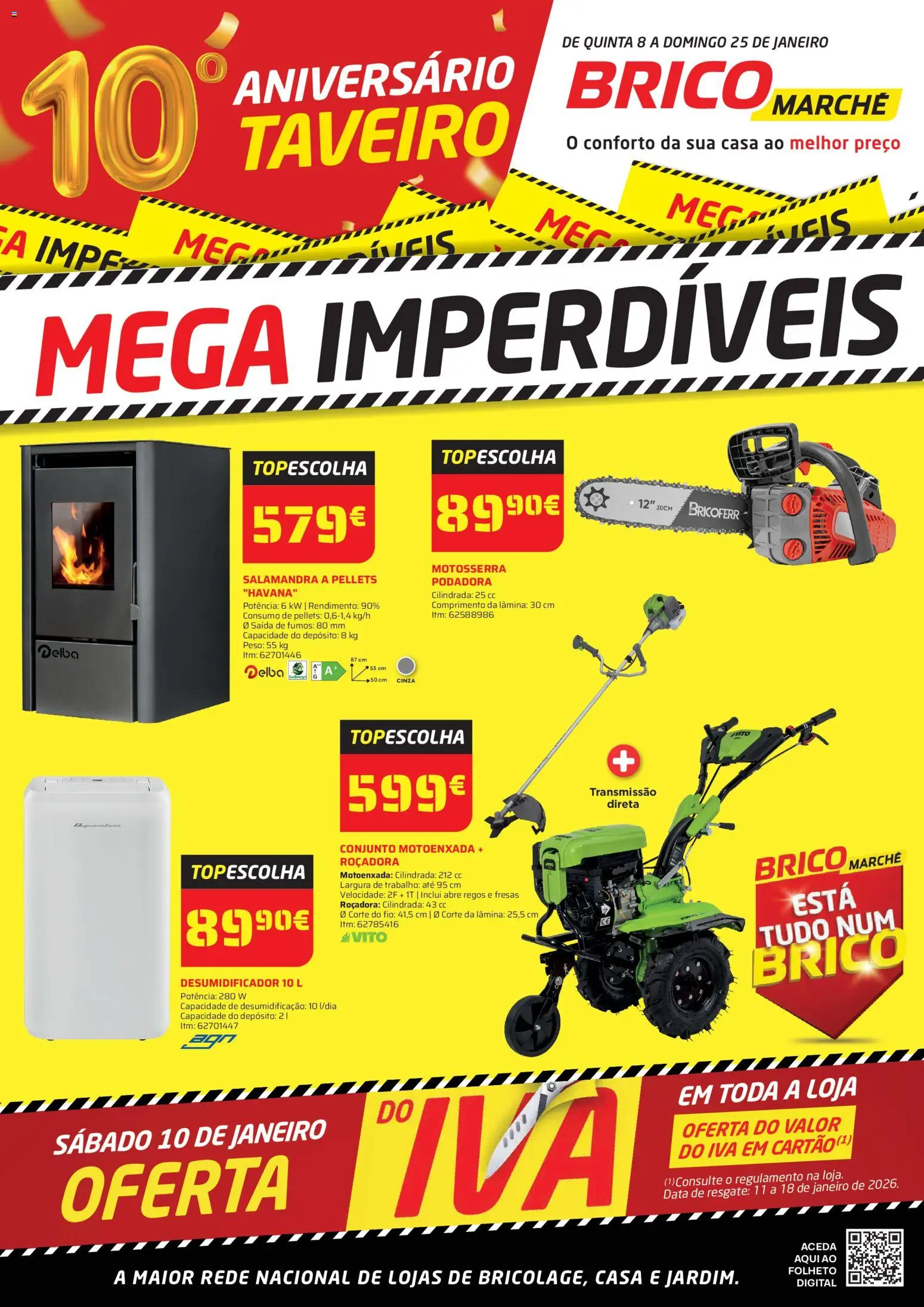 BricoMarché folheto │ válido de 08.01.2026 | Página: 1 | Produtos: Motoenxada, Desumidificador