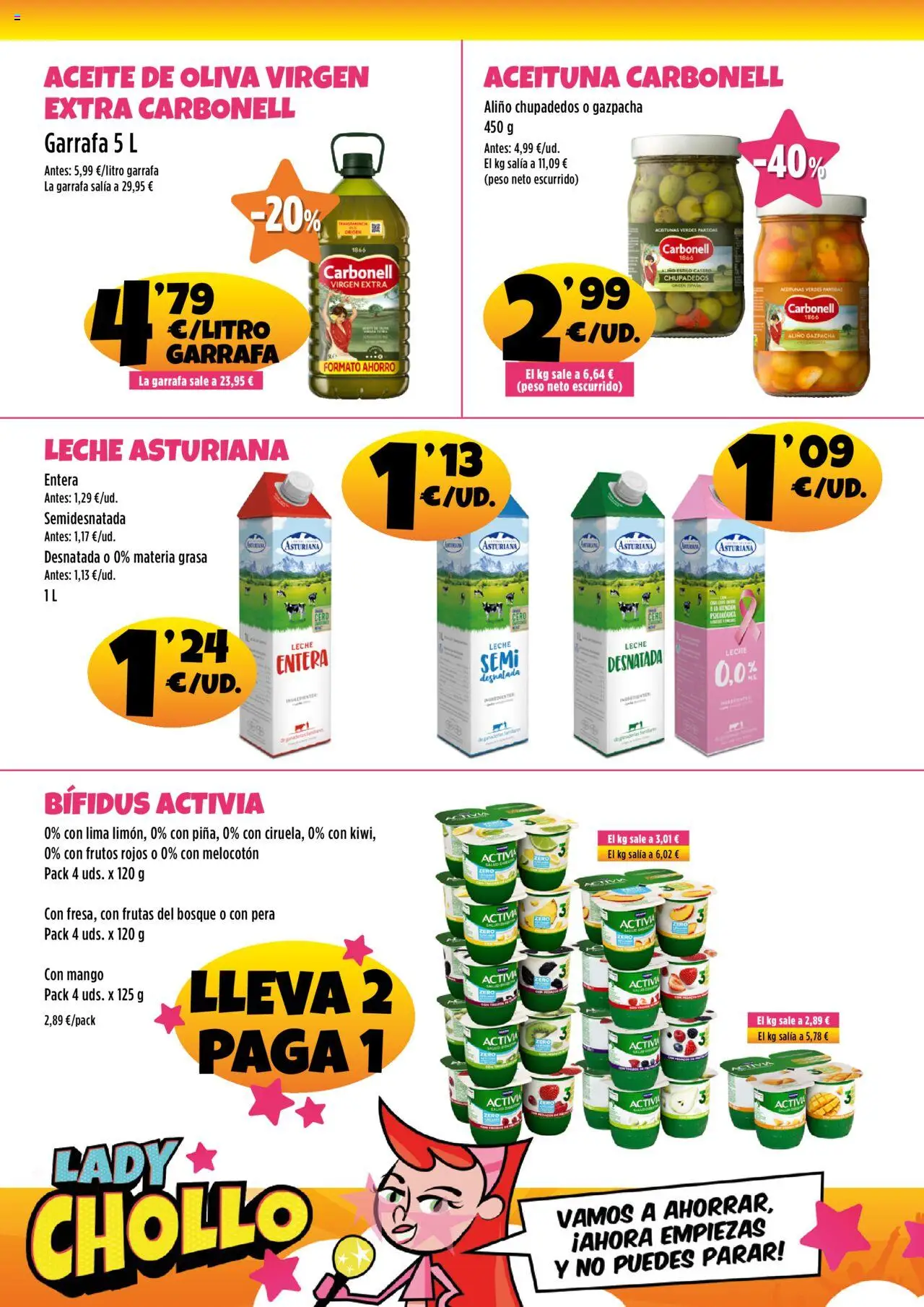 AhorraMas folleto │ válido desde el 25.09.2025 | Página: 6 | Productos: Leche desnatada, Κρεμάστρα, Aceite, Aceite de oliva
