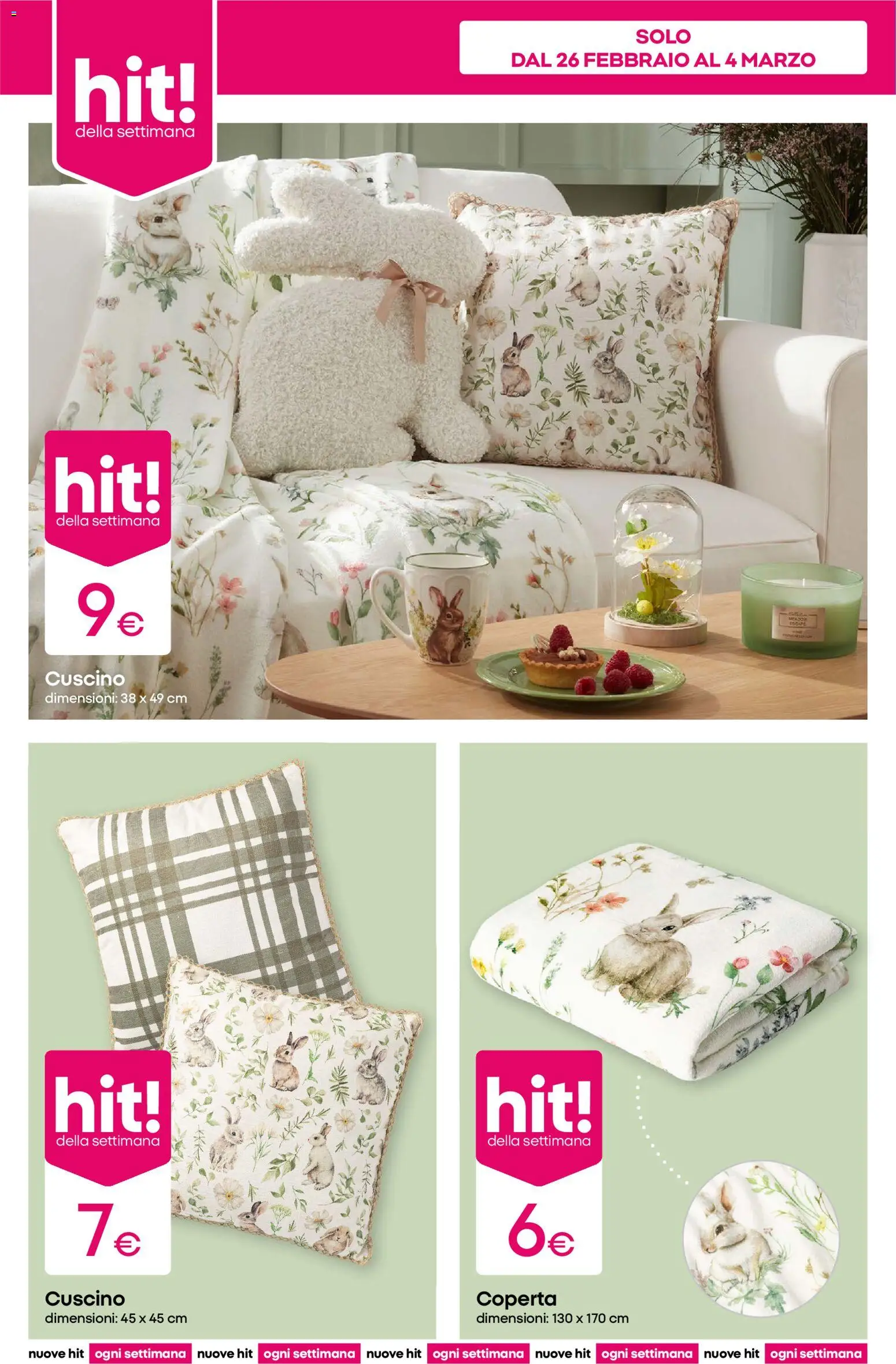 Volantino Pepco del 26.02.2026 | Pagina: 4 | Prodotti: Cuscino, Coperta