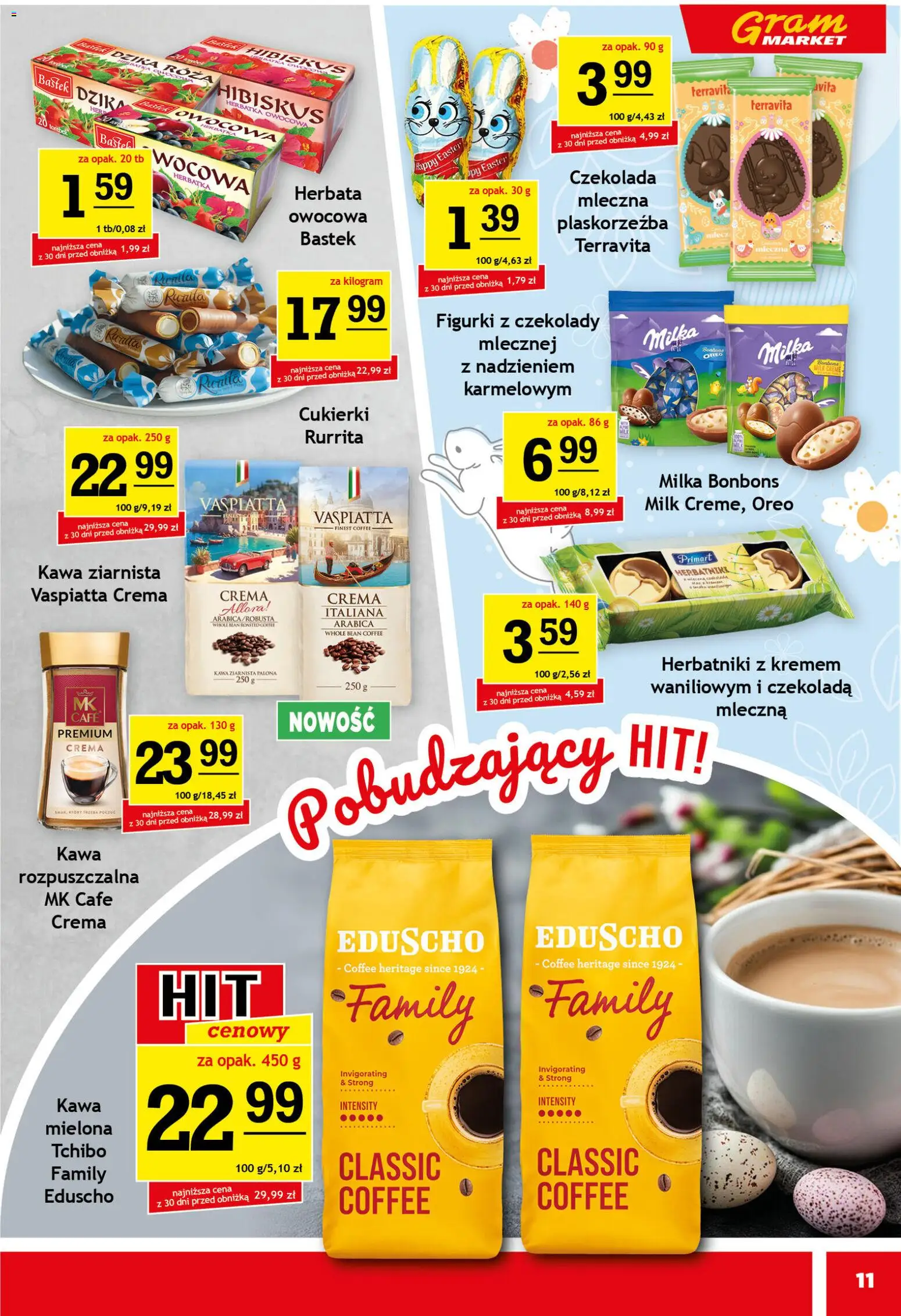 Gram Market gazetka od 25.03.2026 | Strona: 11 | Produkty: Czekolady, Kawa rozpuszczalna, Figurki, Herbata
