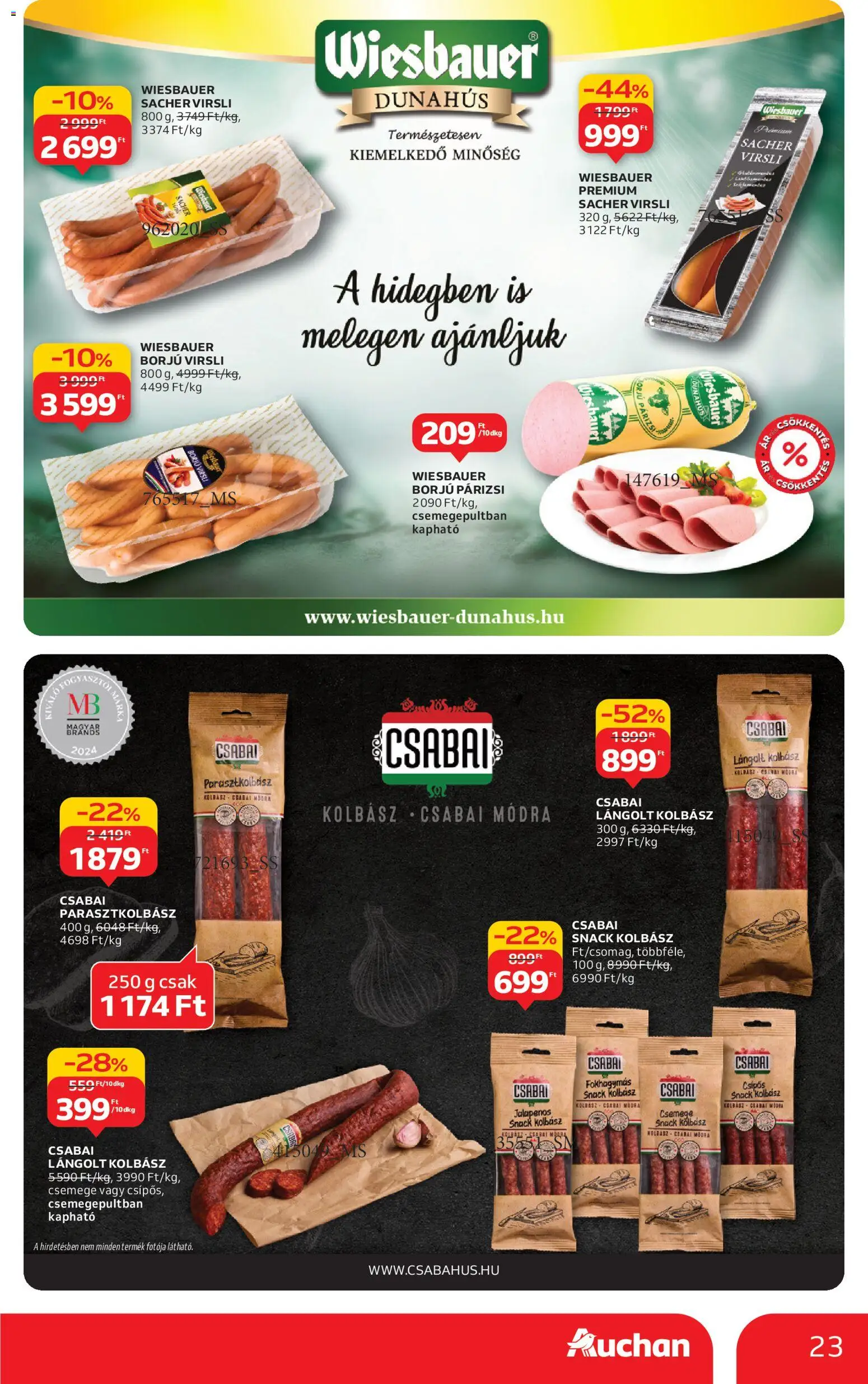 Auchan akciós ujság - amely érvényes a következő dátumtól: 04.12.2025 | Oldal: 23