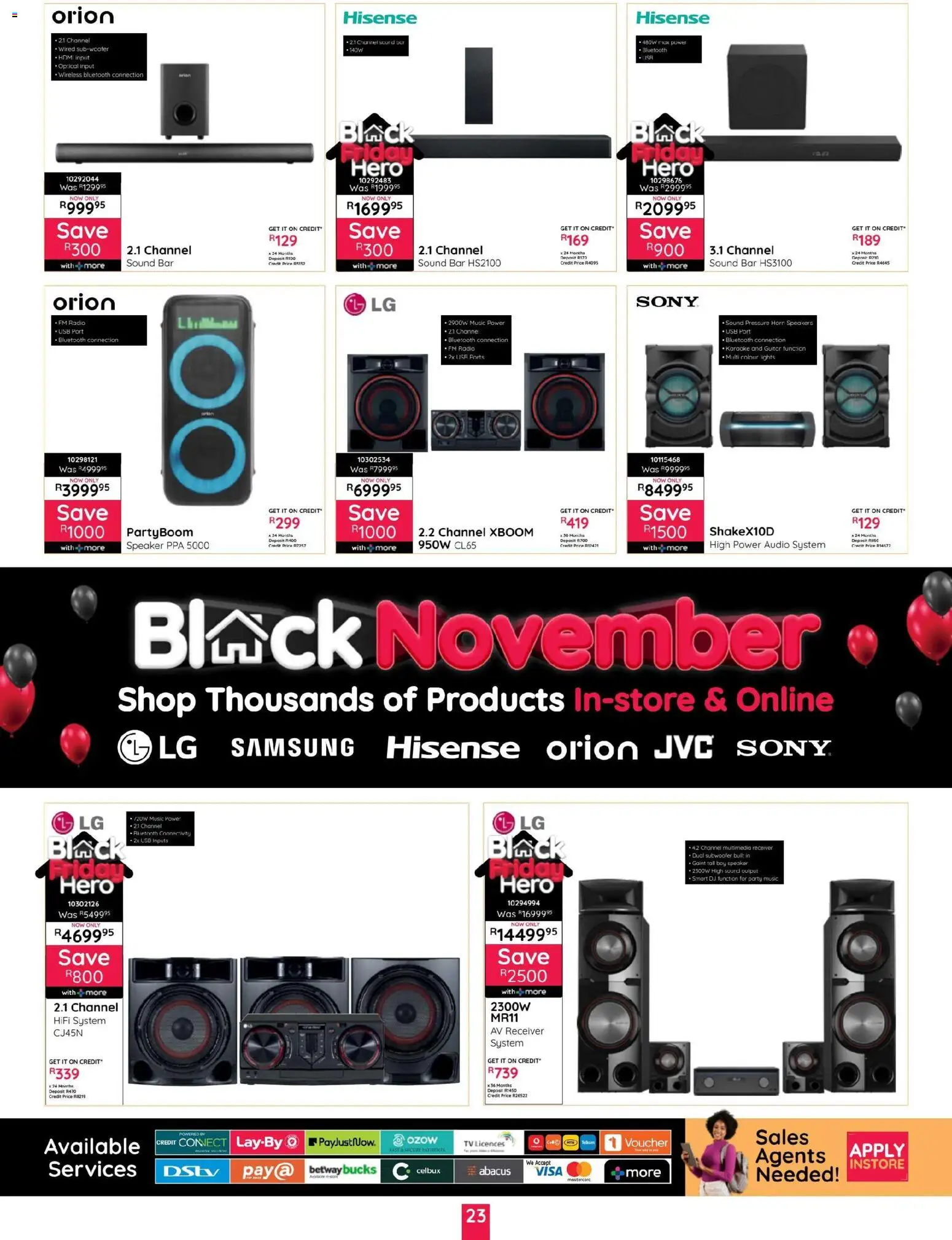 New Bradlows catalogue – valid from 10.11.2025 | Page: 23 | Products: Radio, Speaker, USB, TV